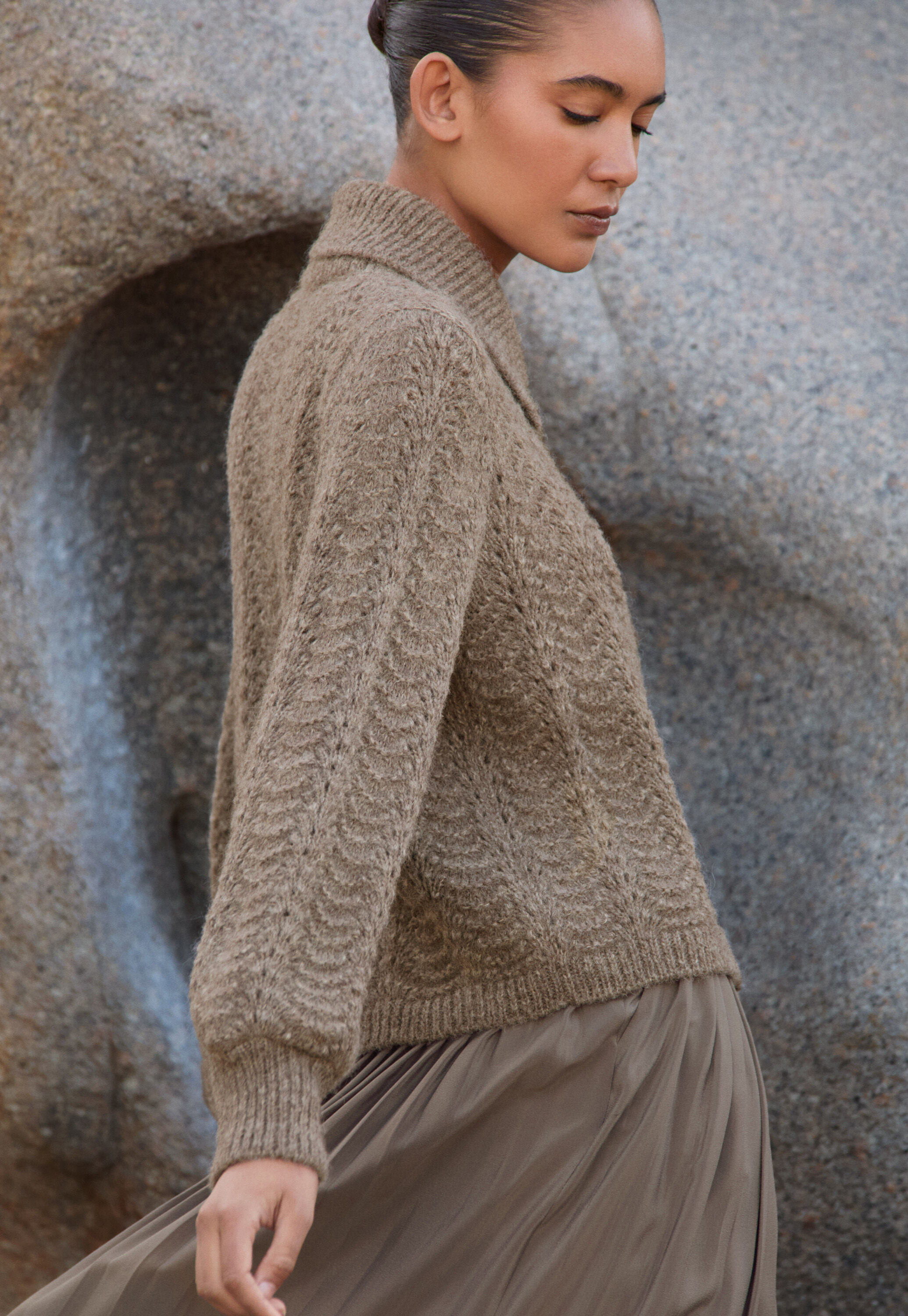 Pointelle cardigan
