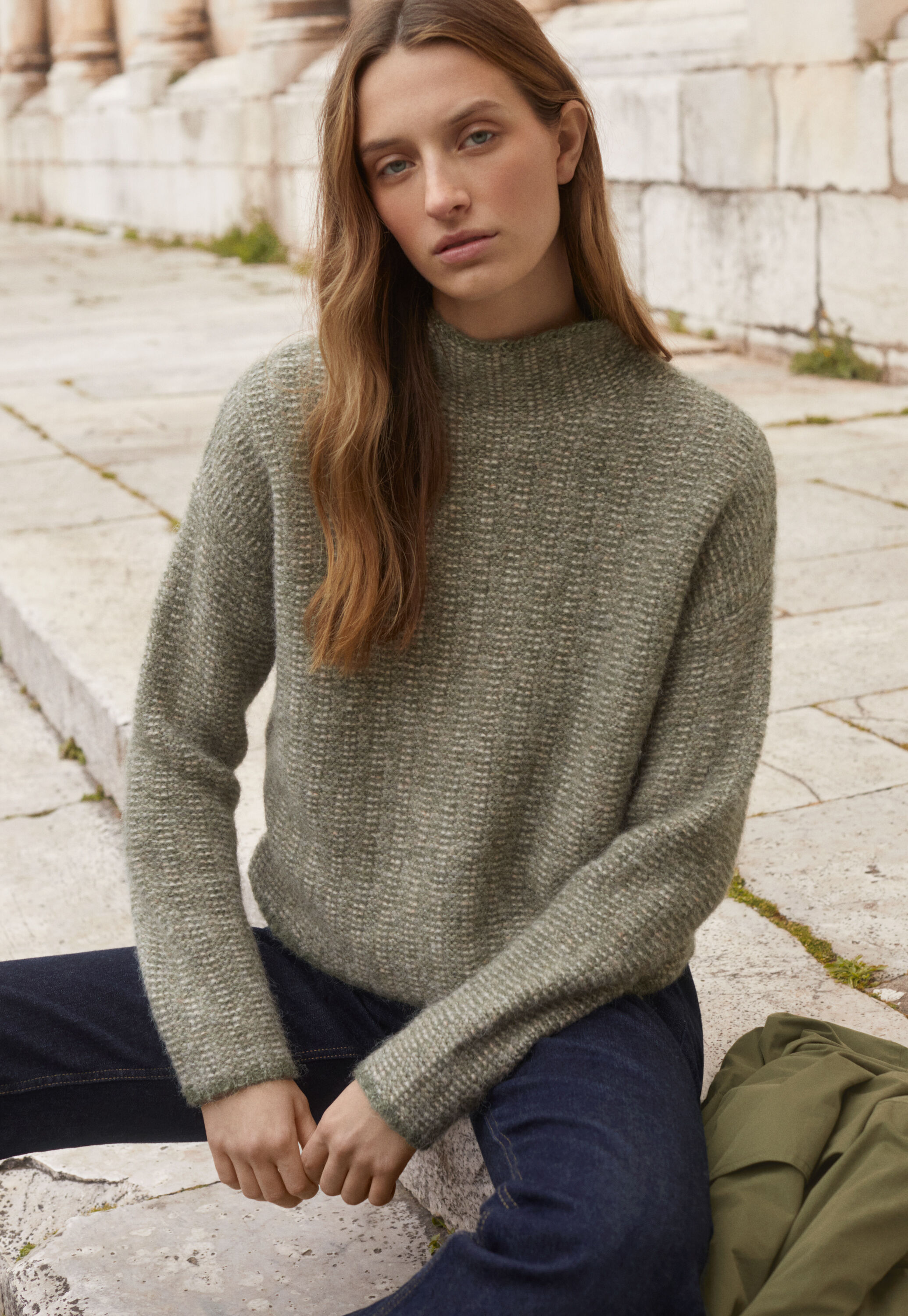 Funnel-neck sweater