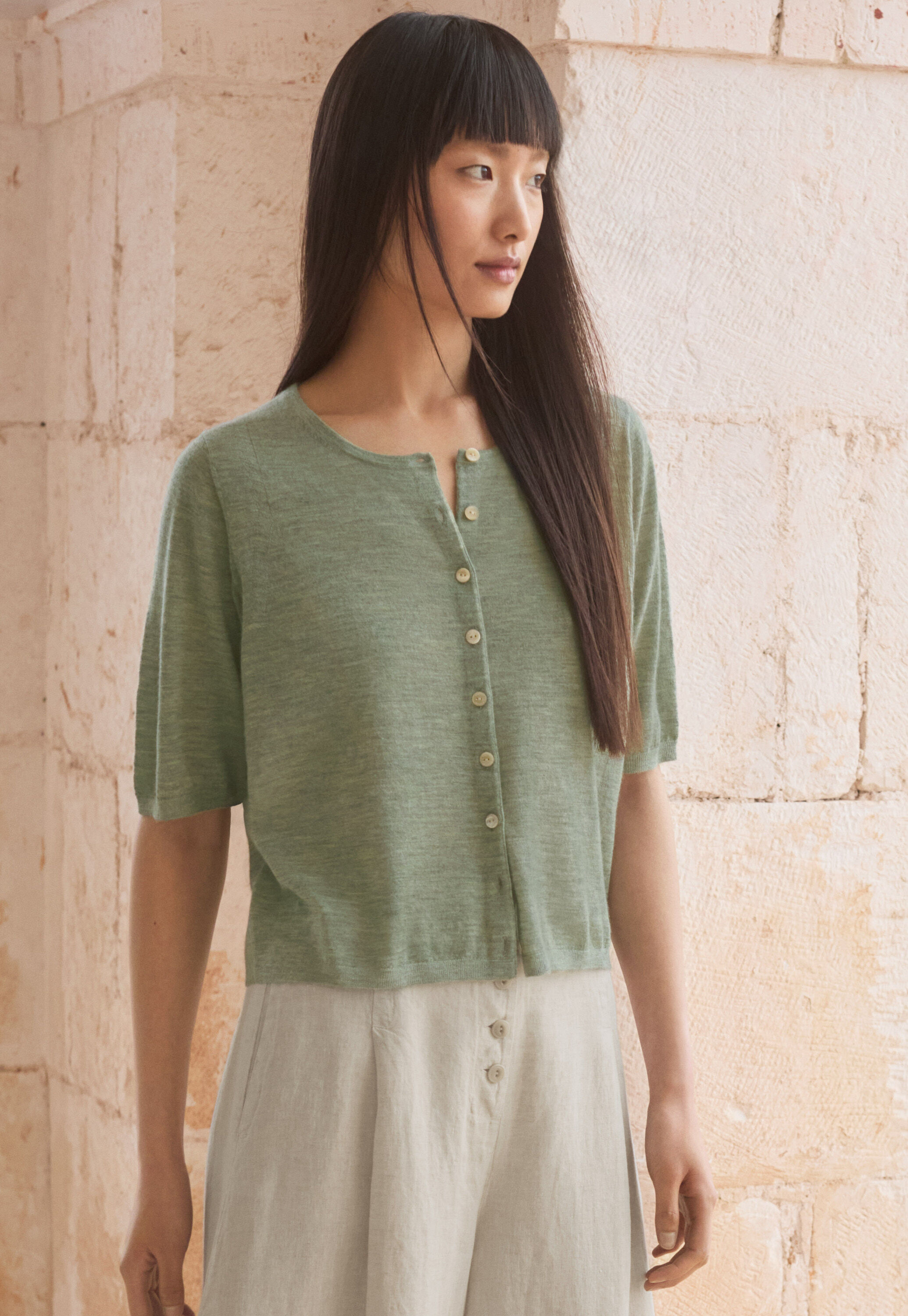 Button-through sweater
