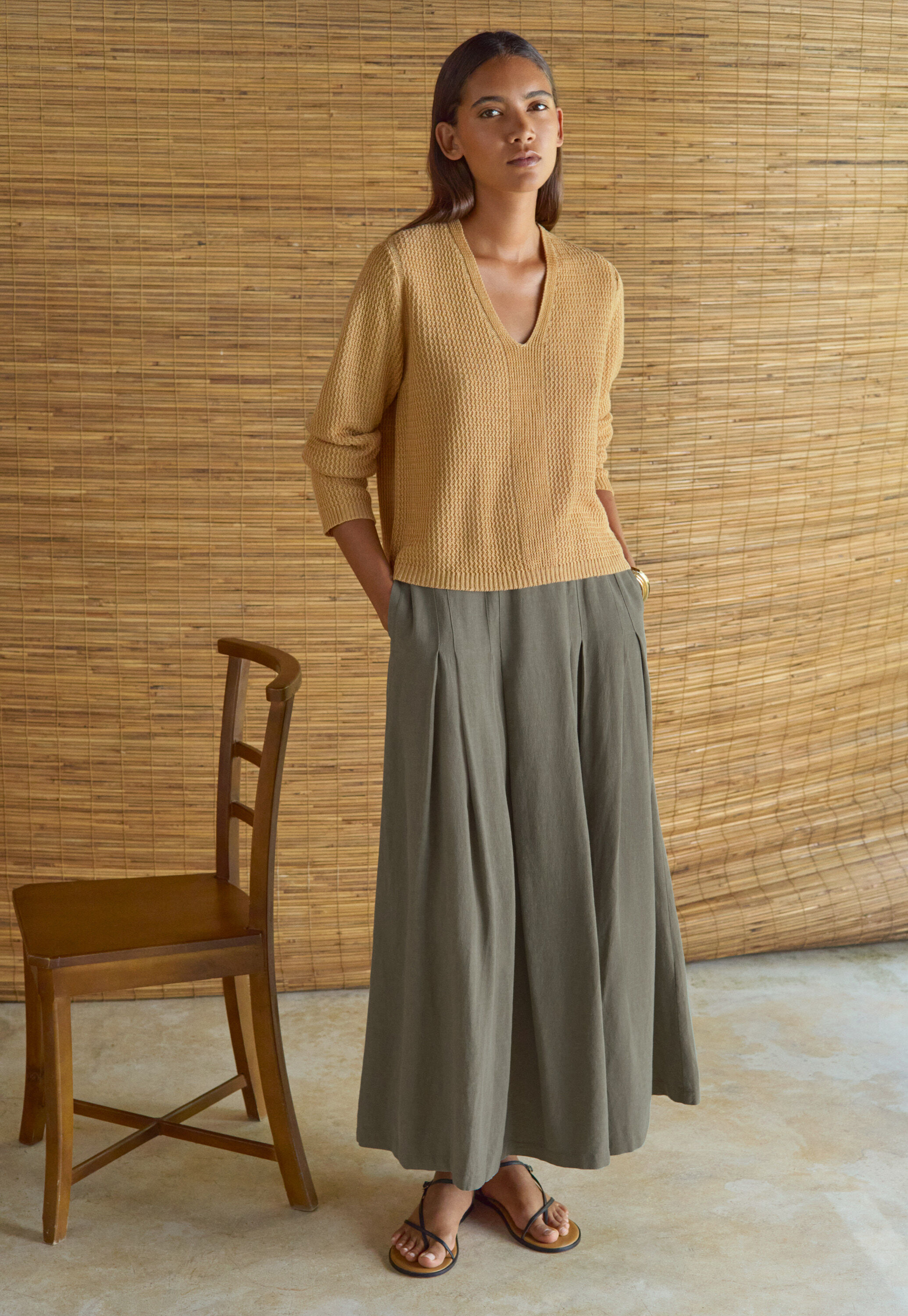 V-neck sweater