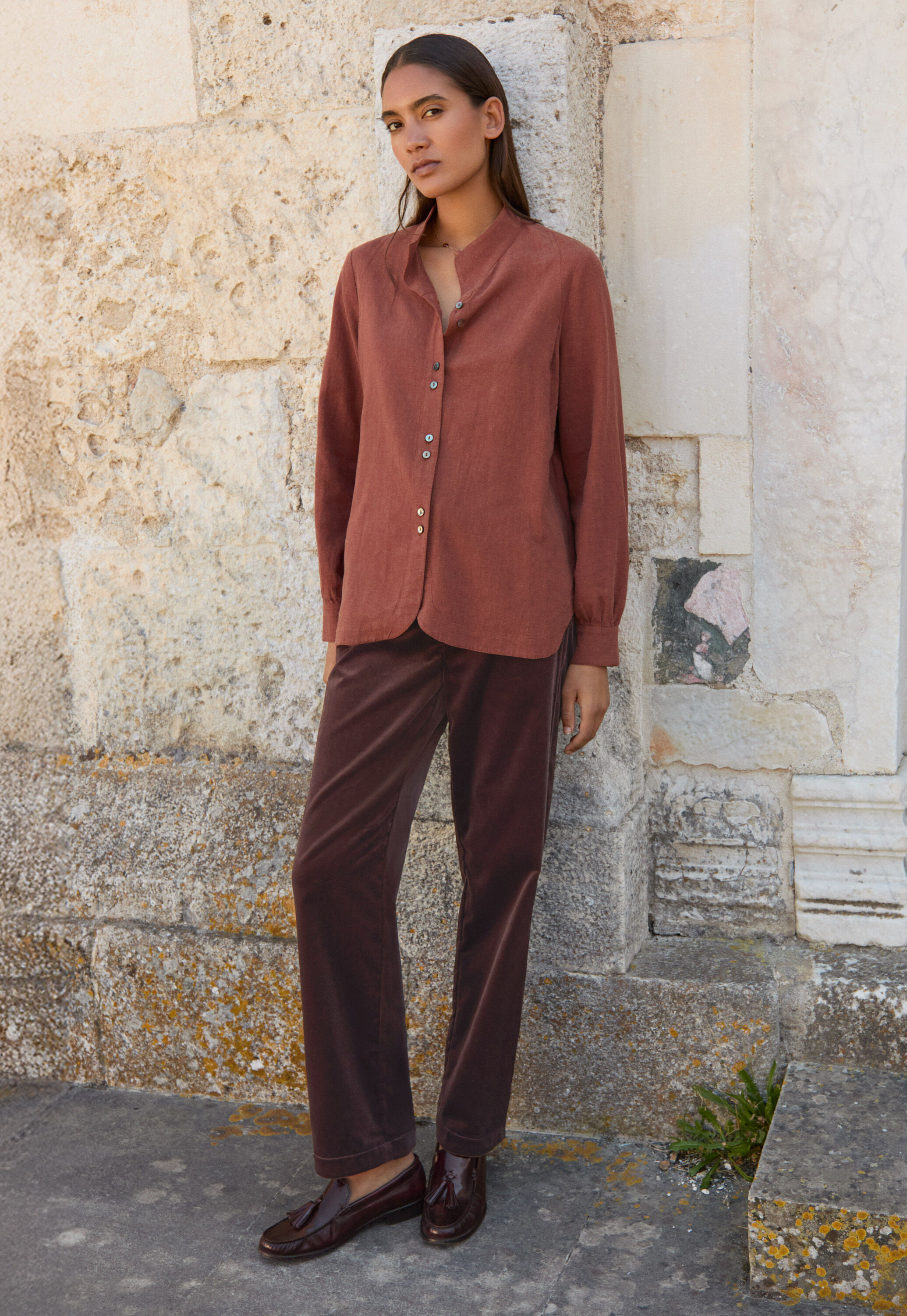 Pleat-front trousers
