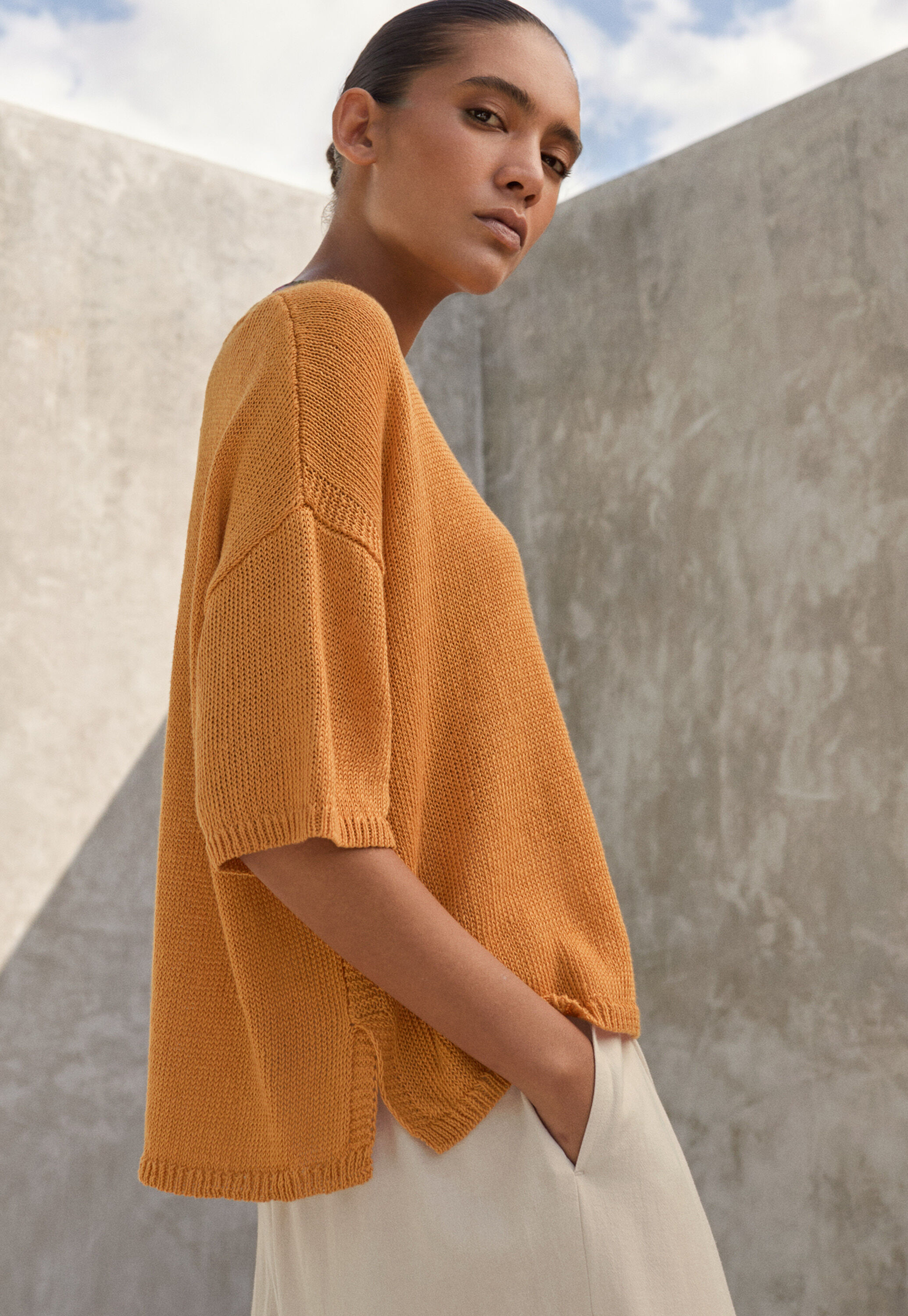 Cable sweater