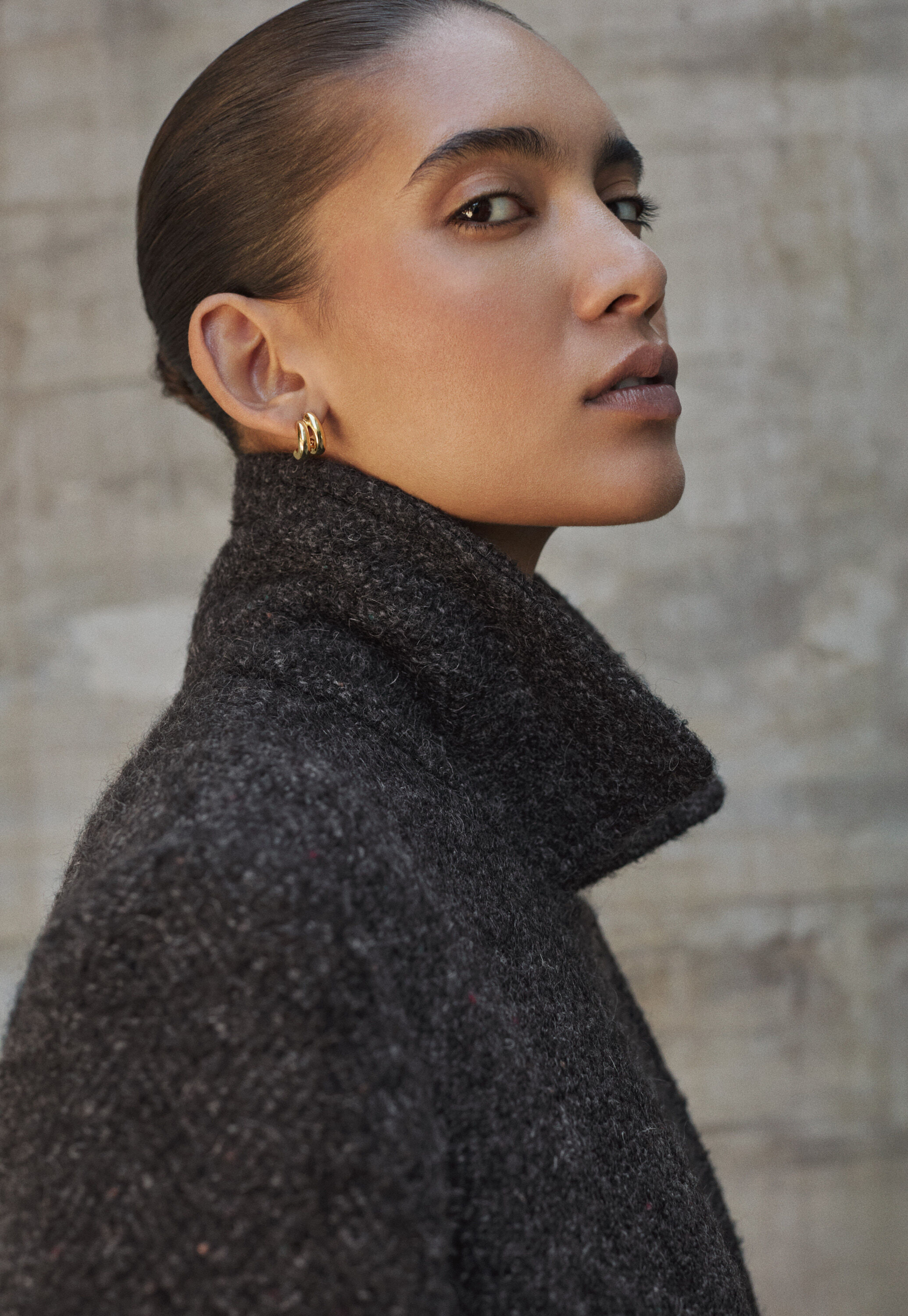 Boucl&eacute; coat
