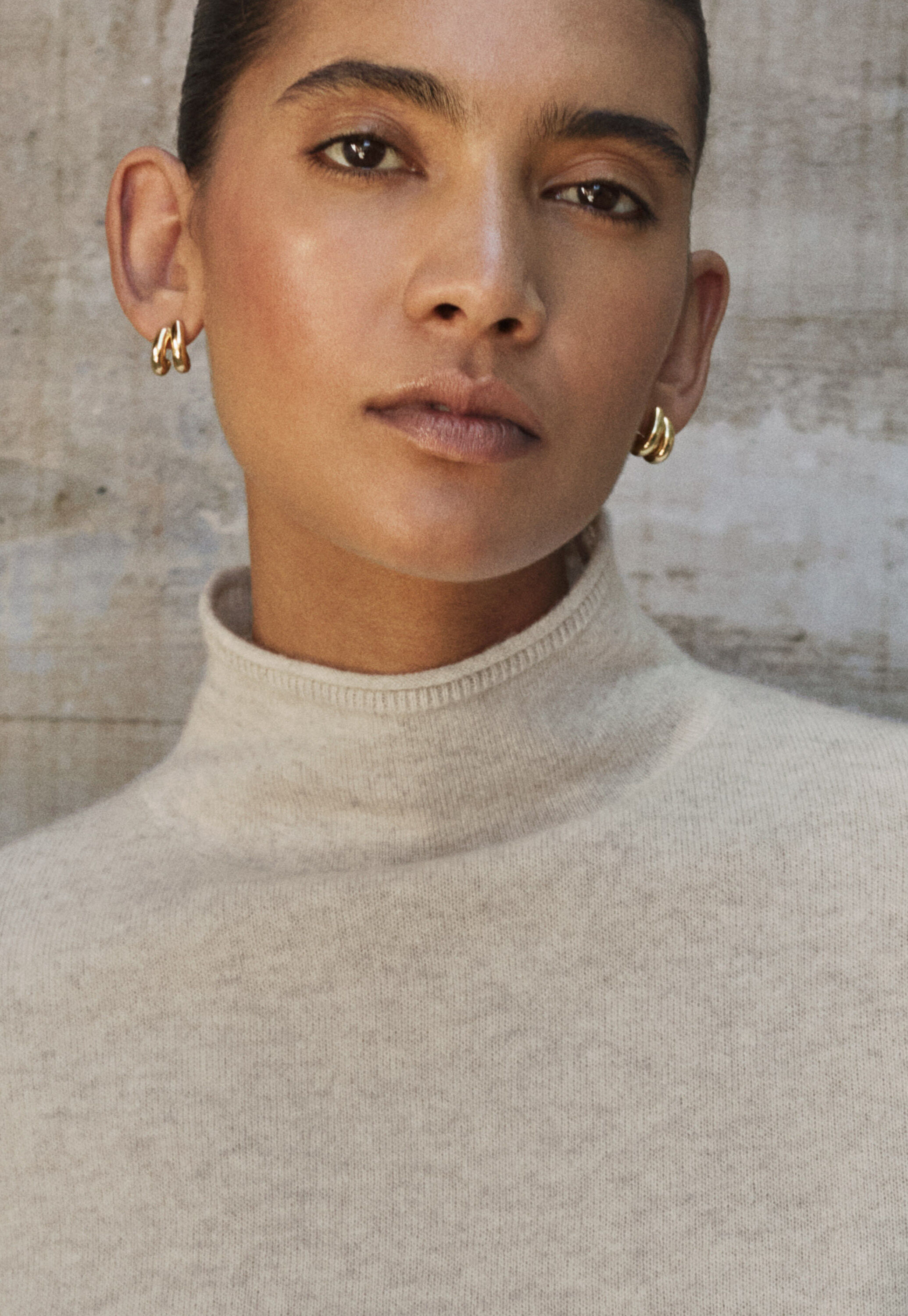 Earrings, Gold, large