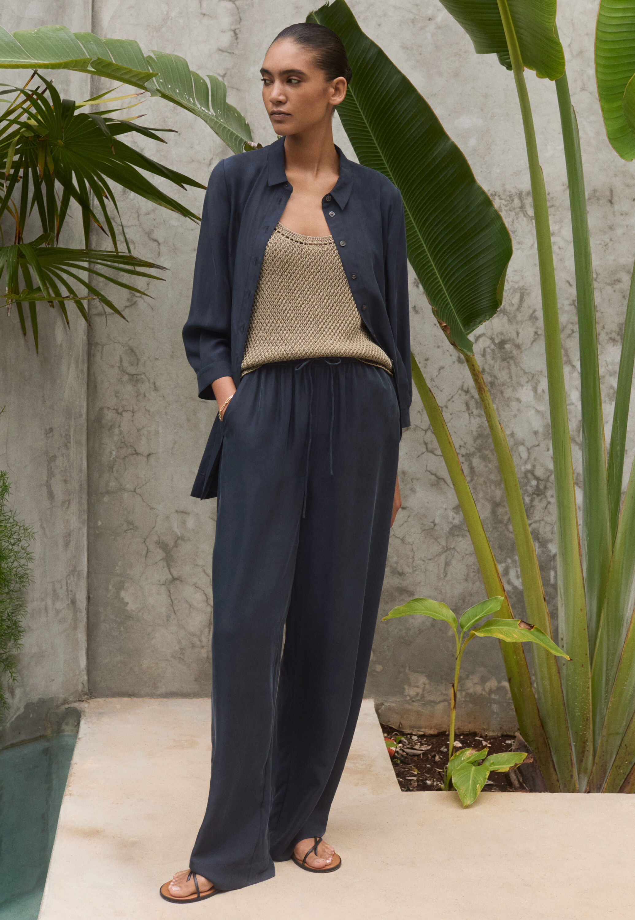 Pleat-front trousers