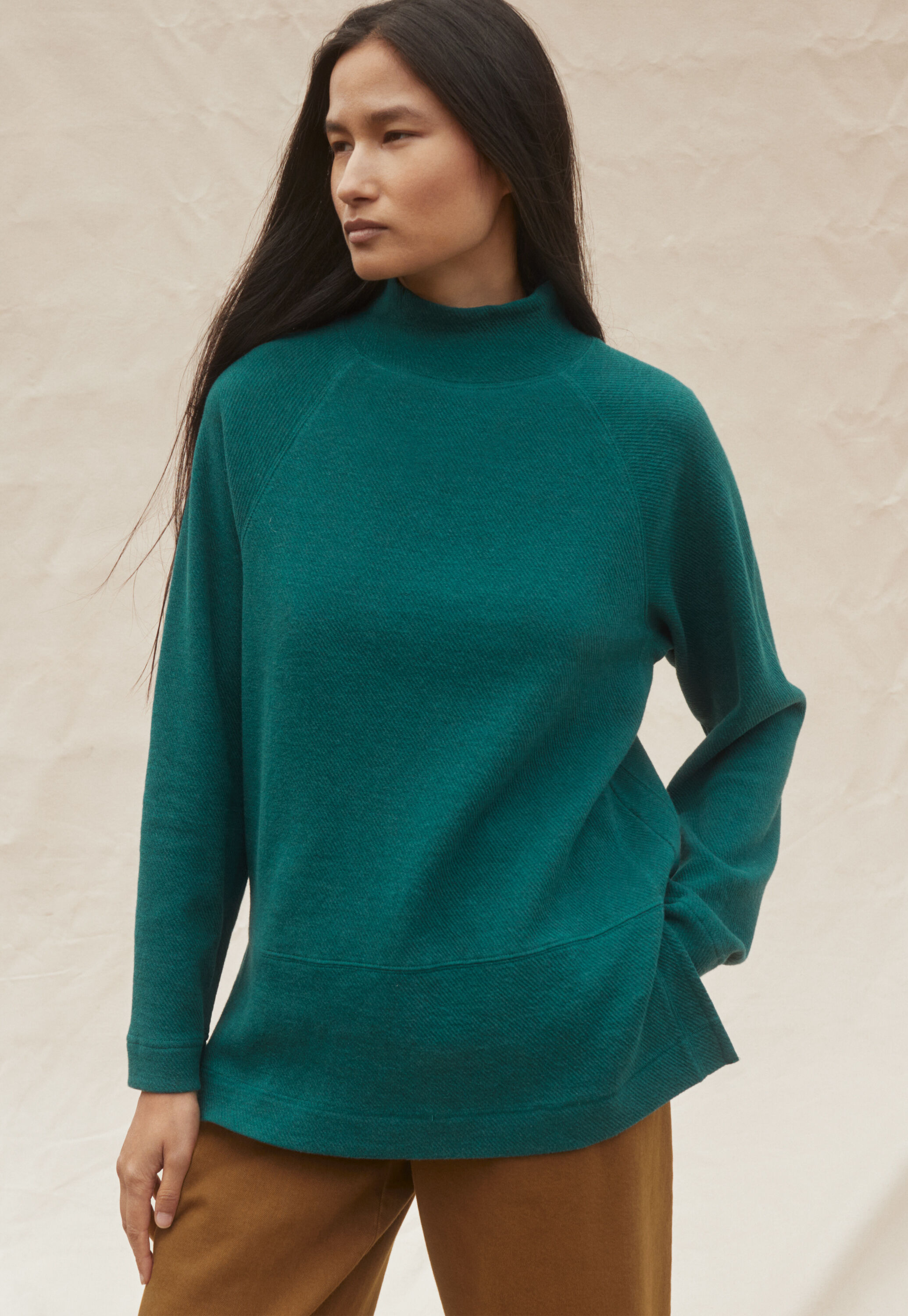 Funnel-neck tunic