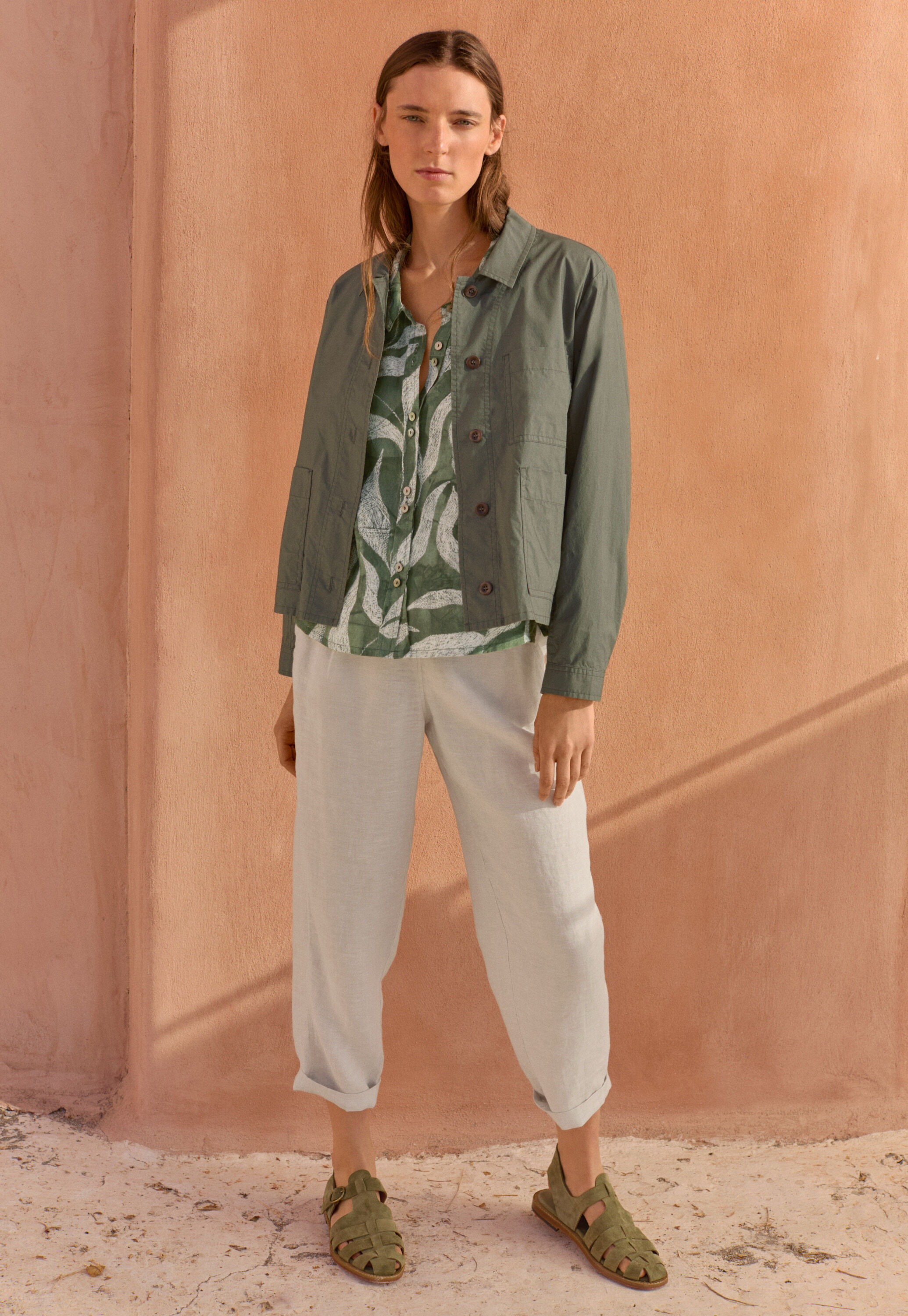 Lightweight jacket, Dark green, large