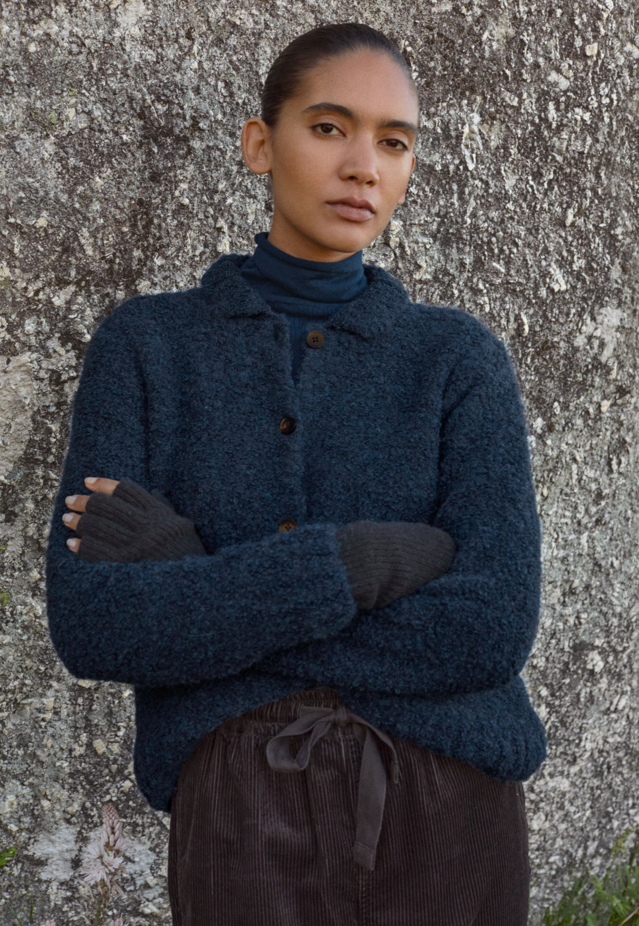 Collared cardigan