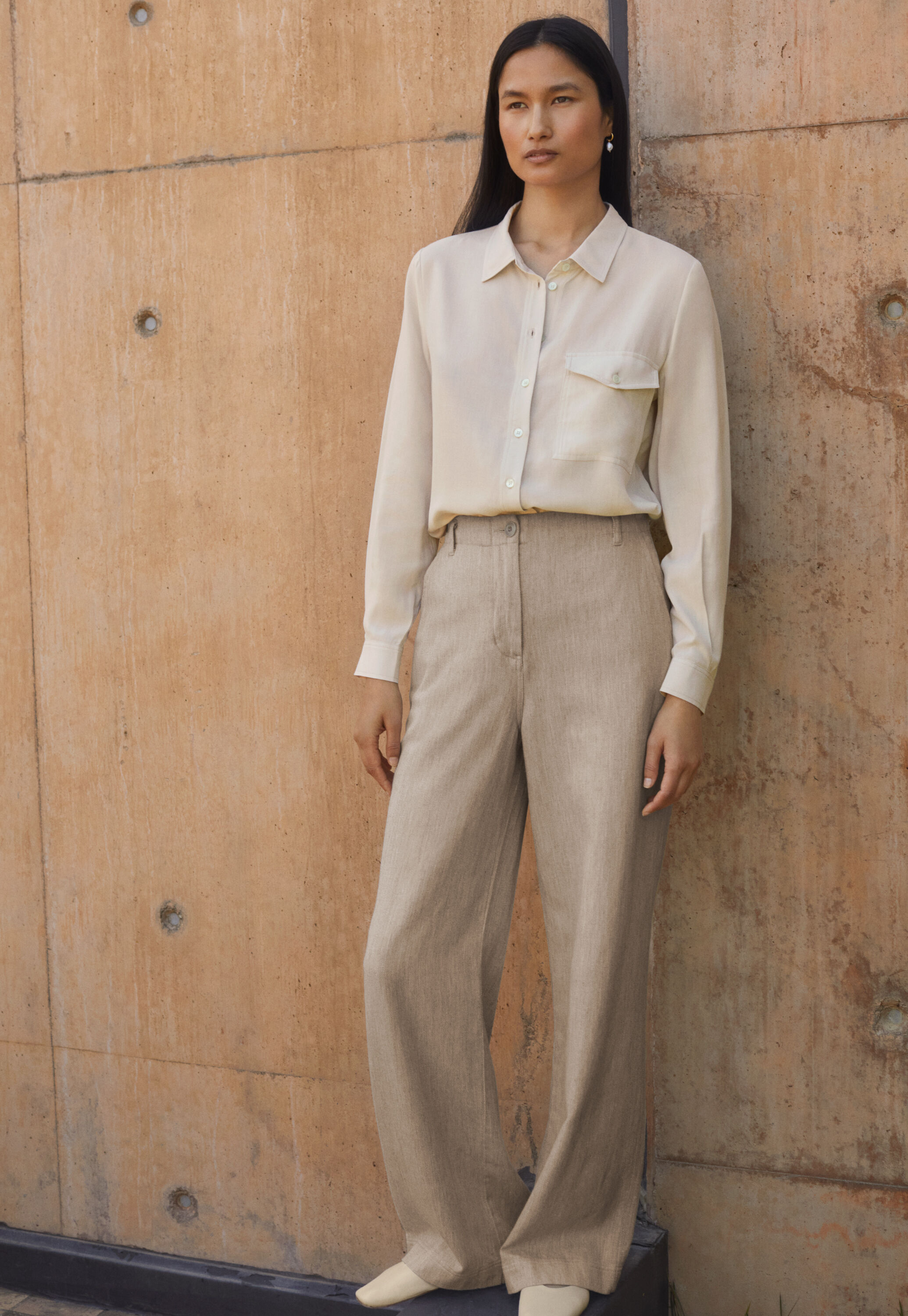 Patch pocket blouse