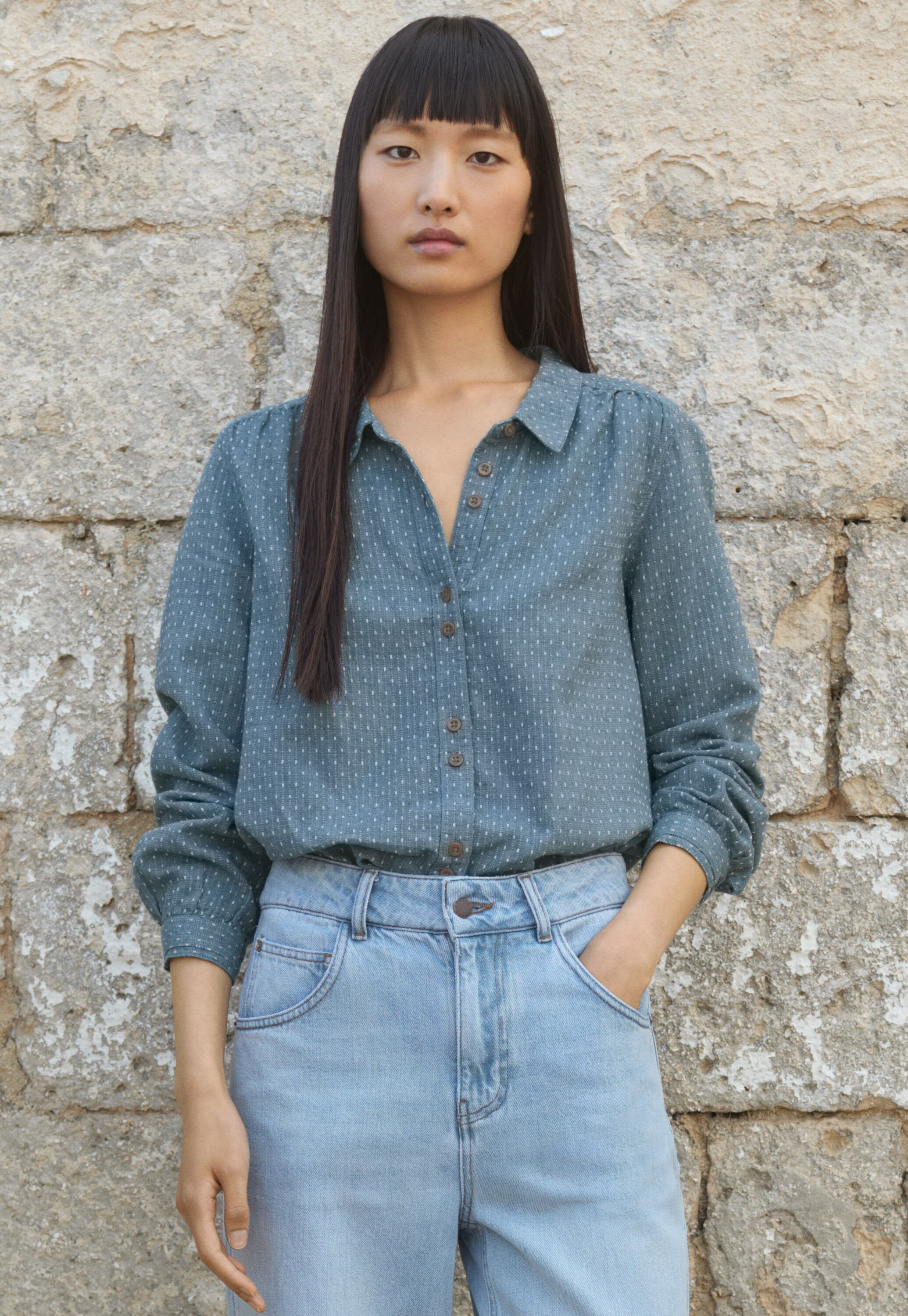 Dash-weave shirt