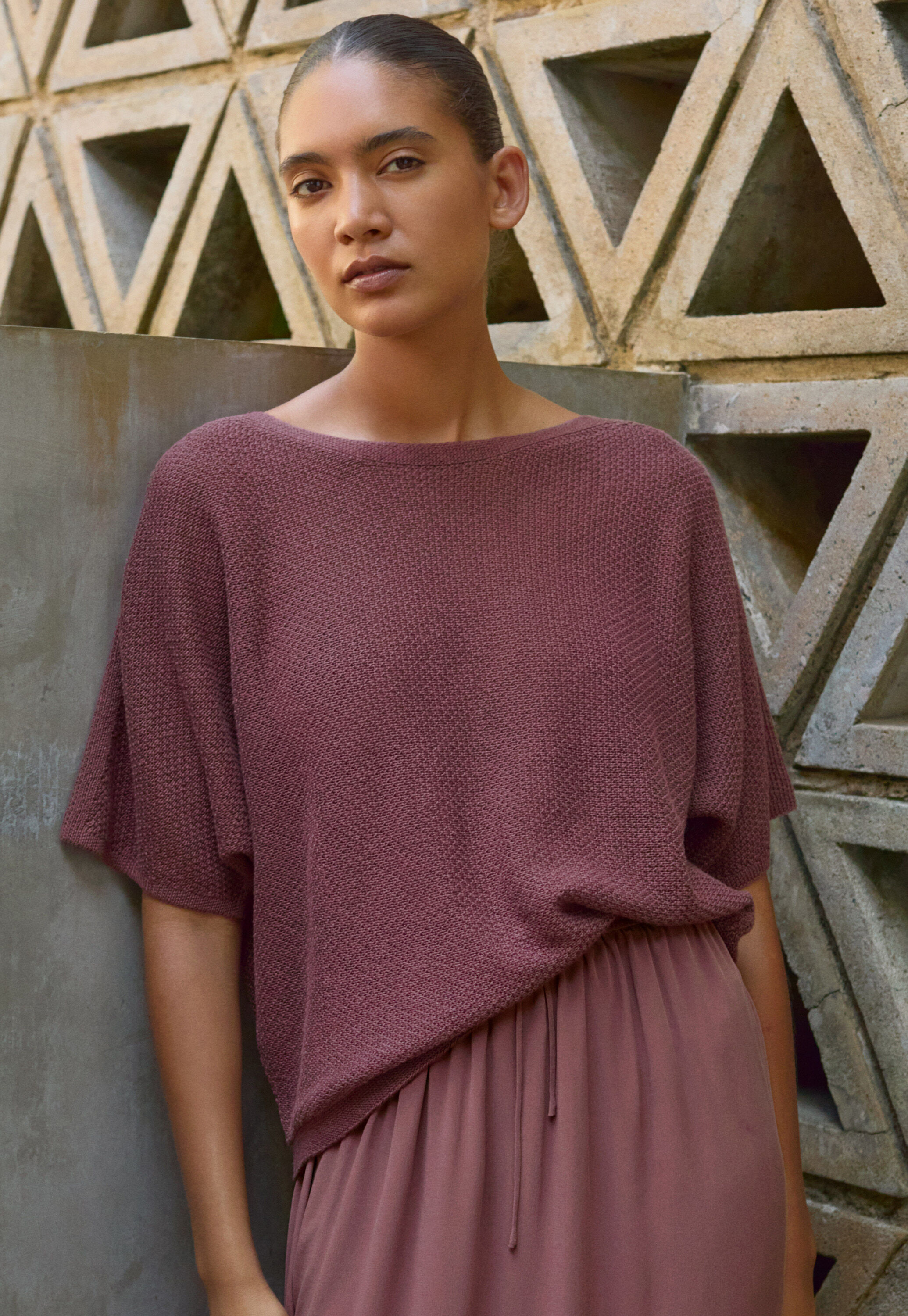 Dolman-sleeve sweater