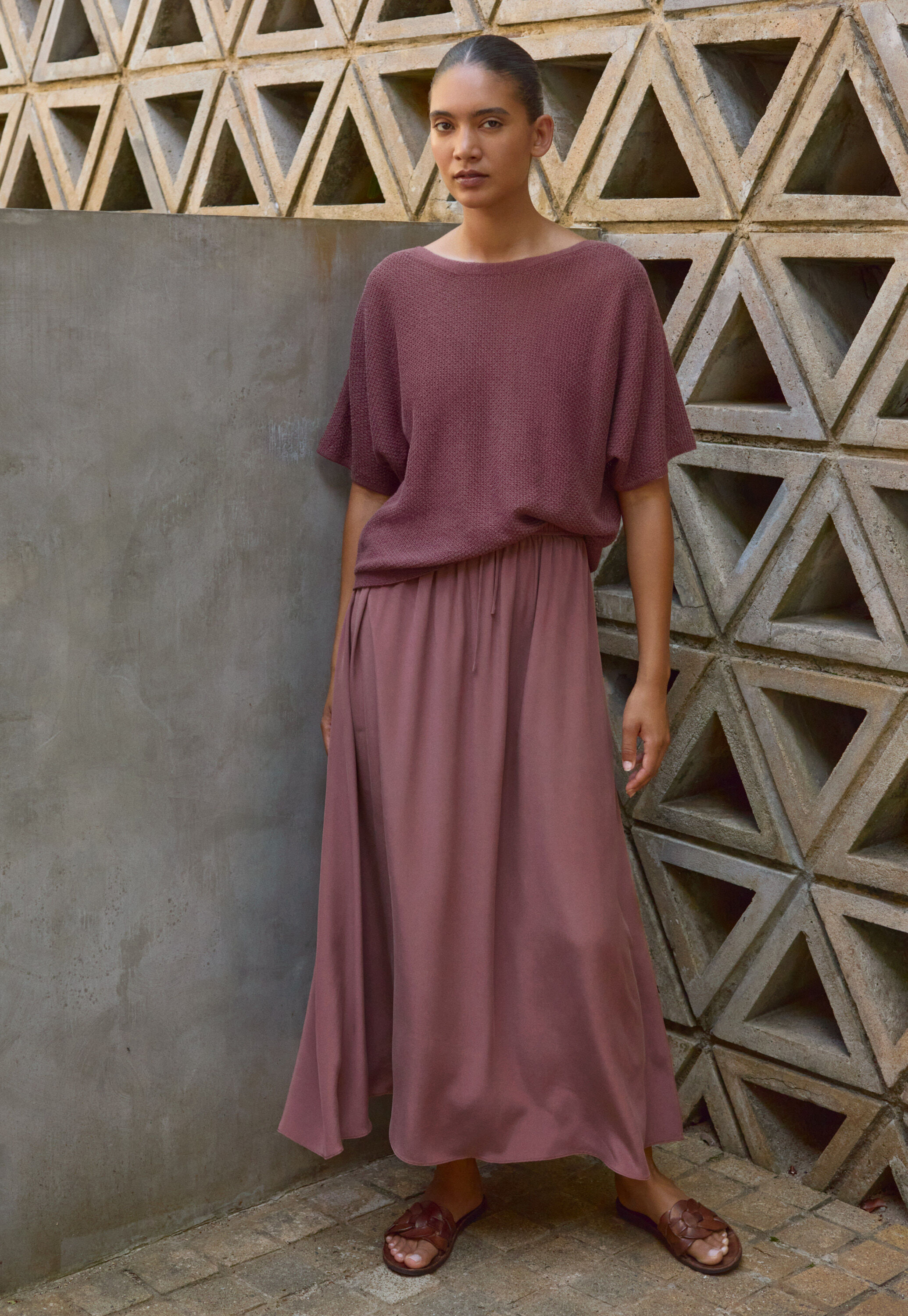 Dolman-sleeve sweater