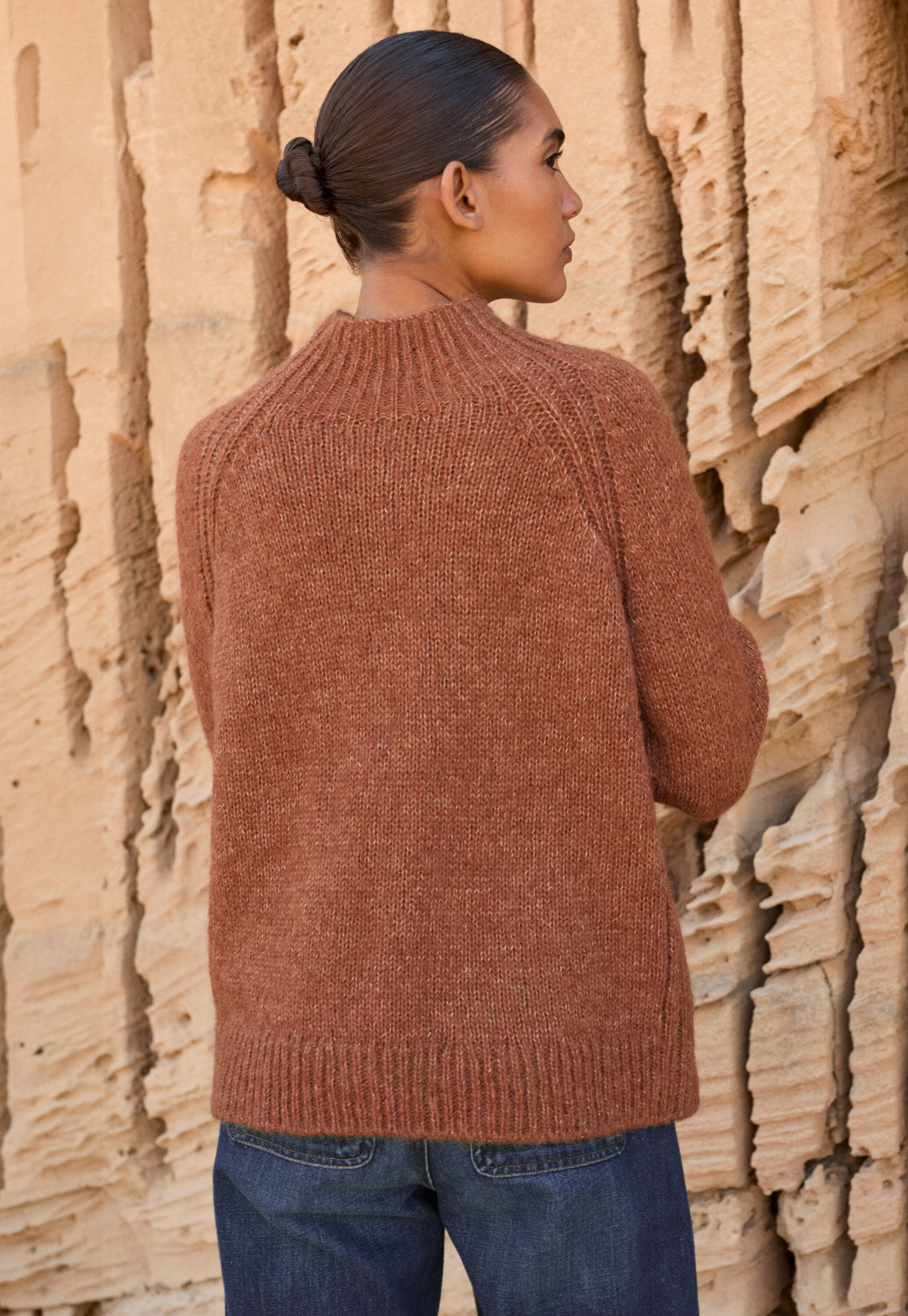 Funnel-neck sweater