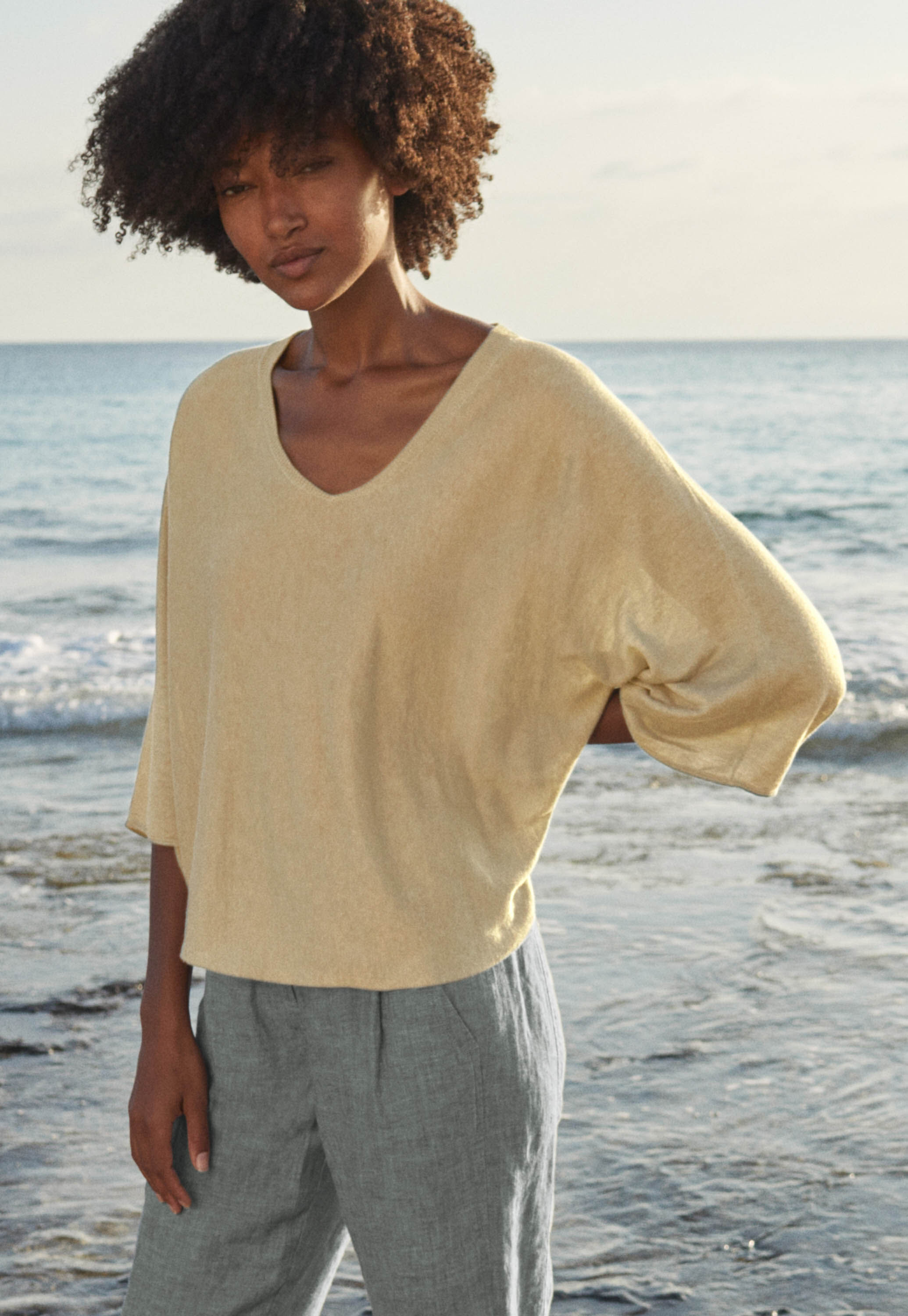 Cable sweater