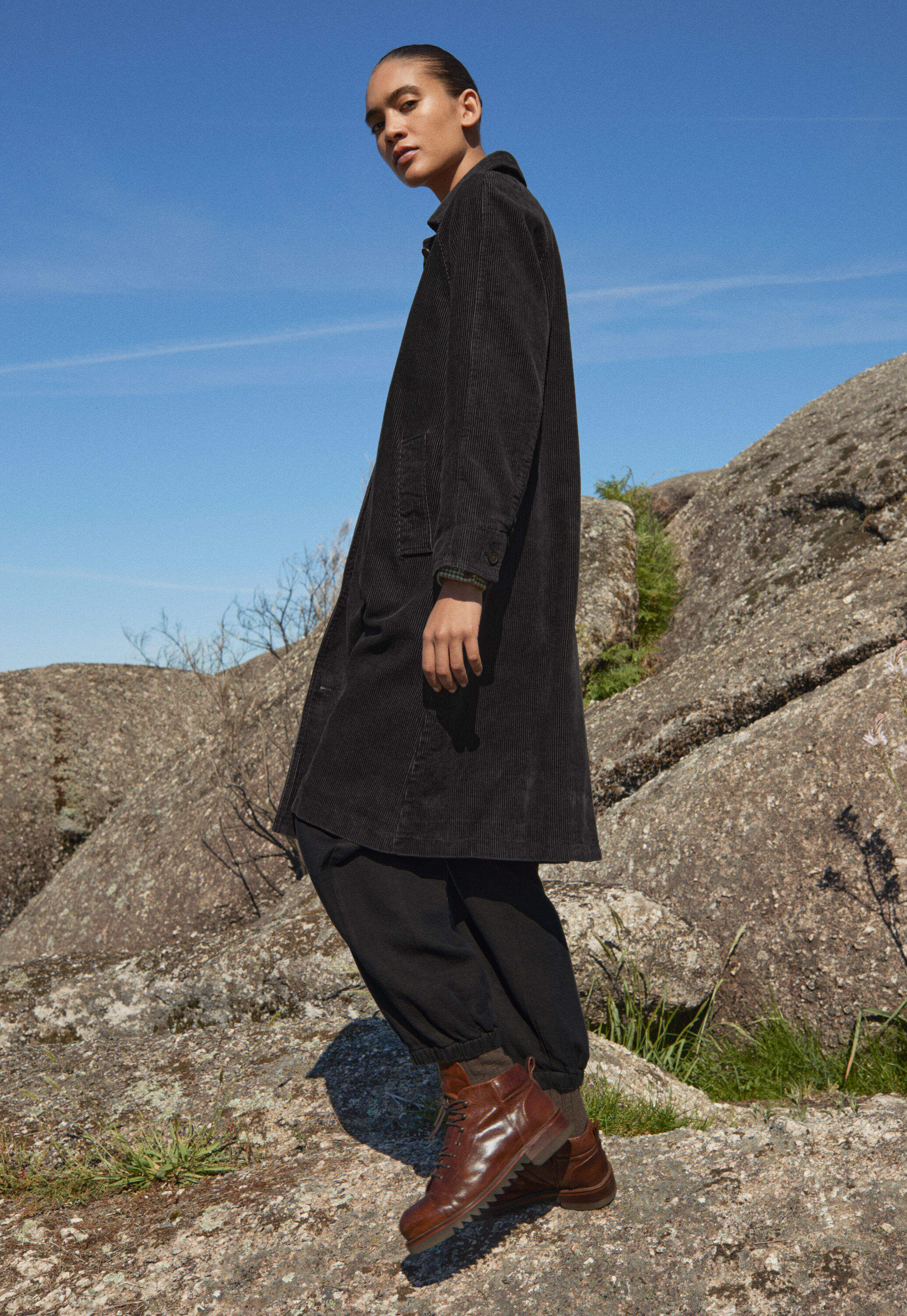 Long cord coat