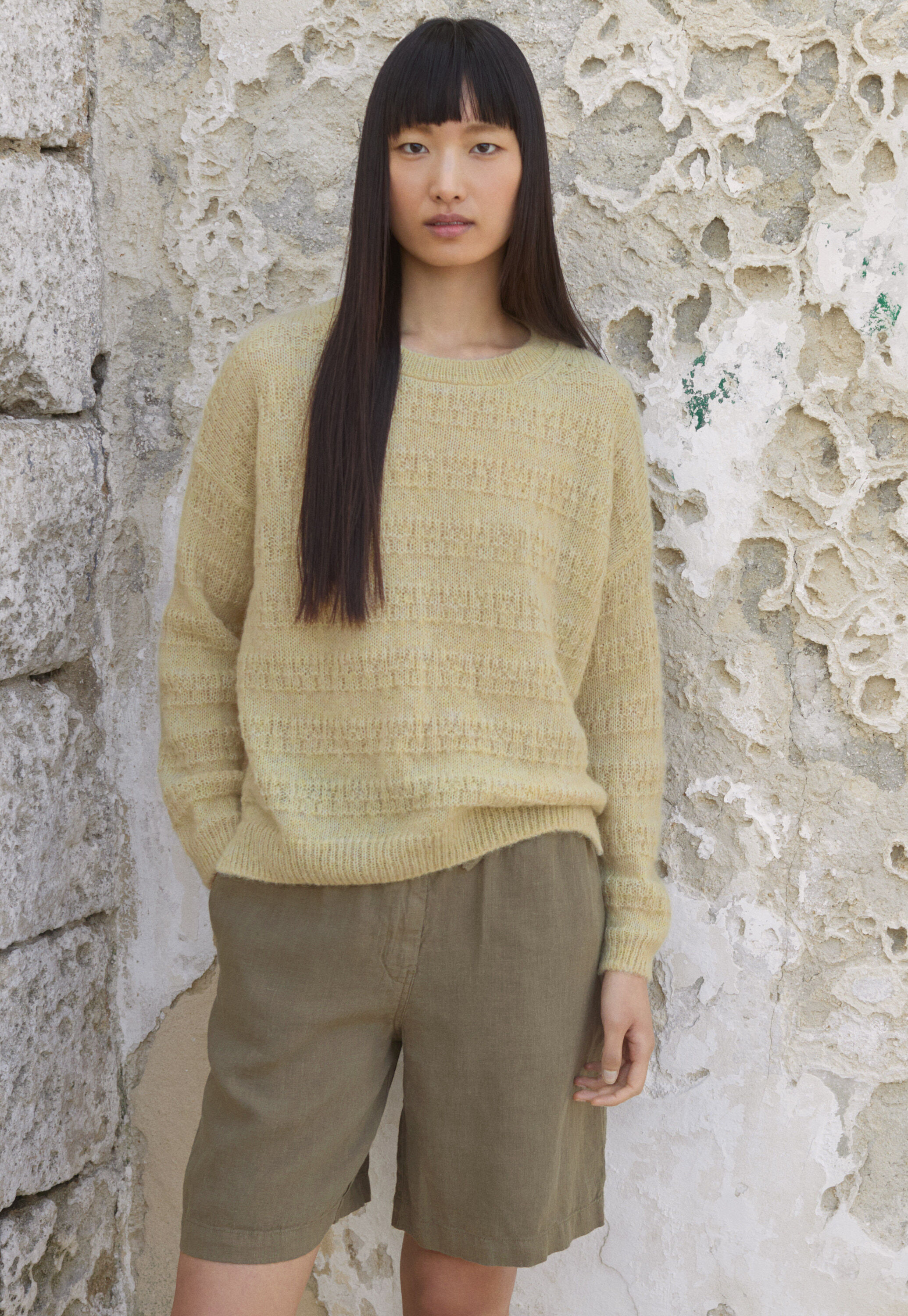 Garment-dyed overshirt