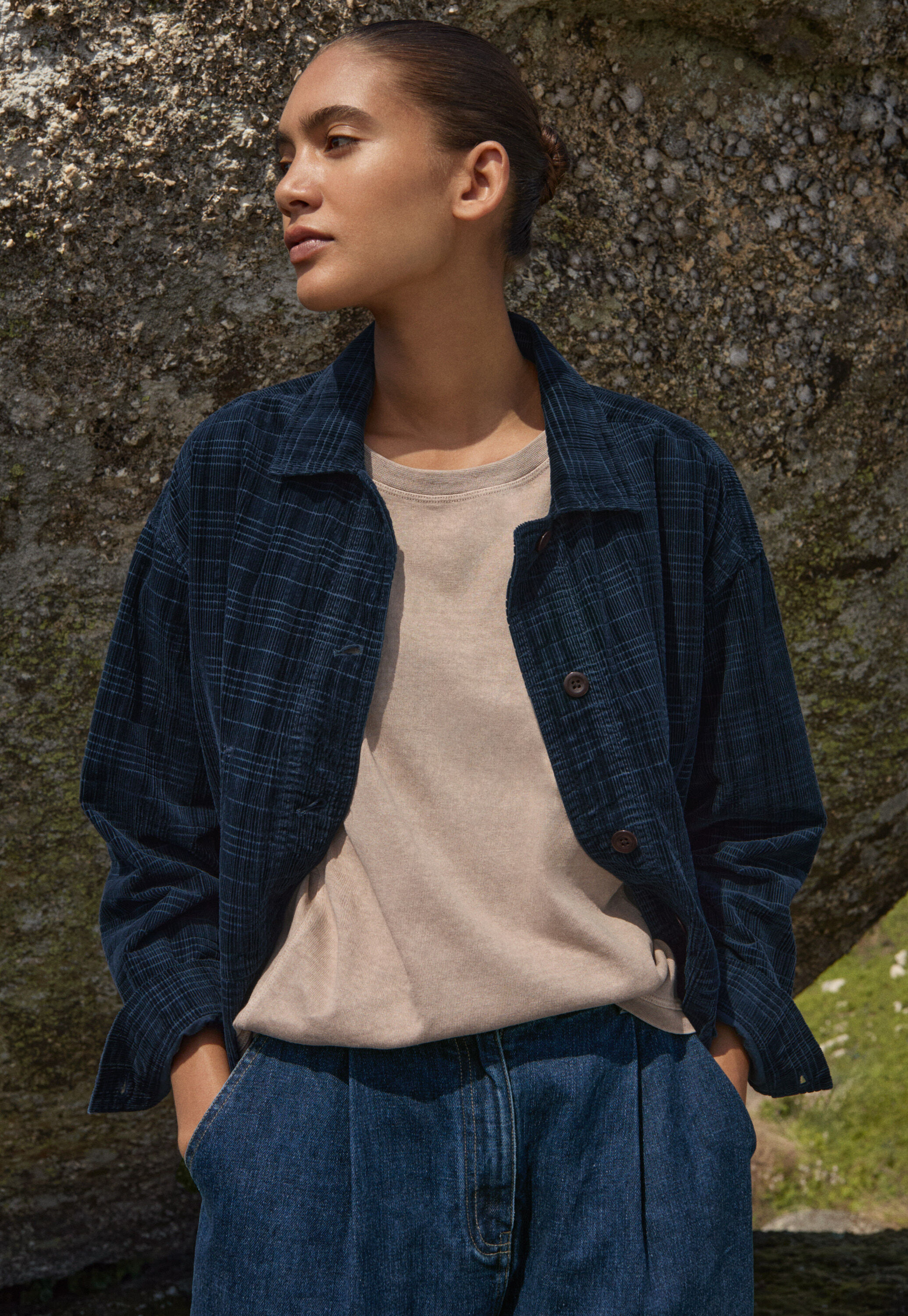Straight-leg cord trouser