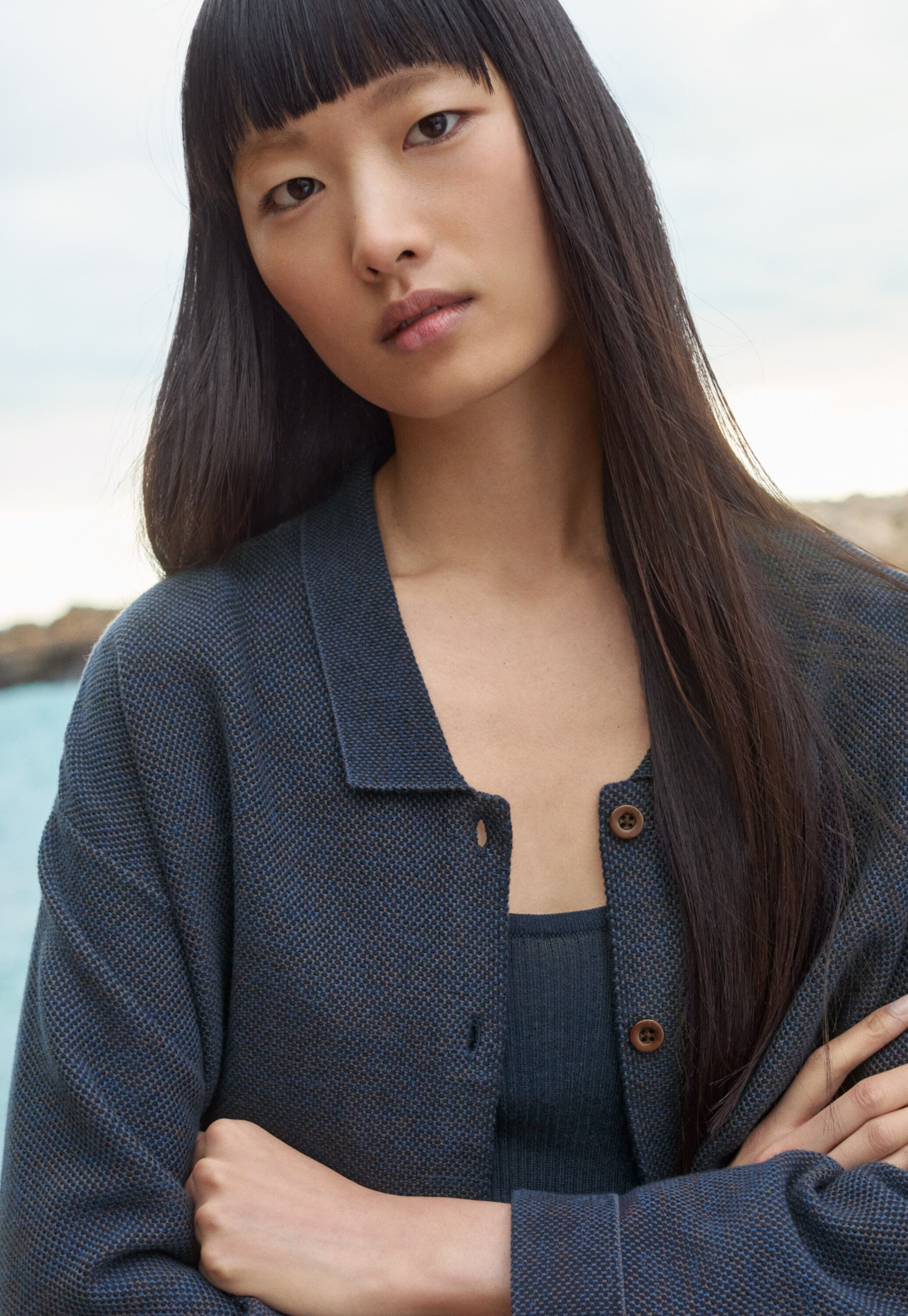 Collared cardigan