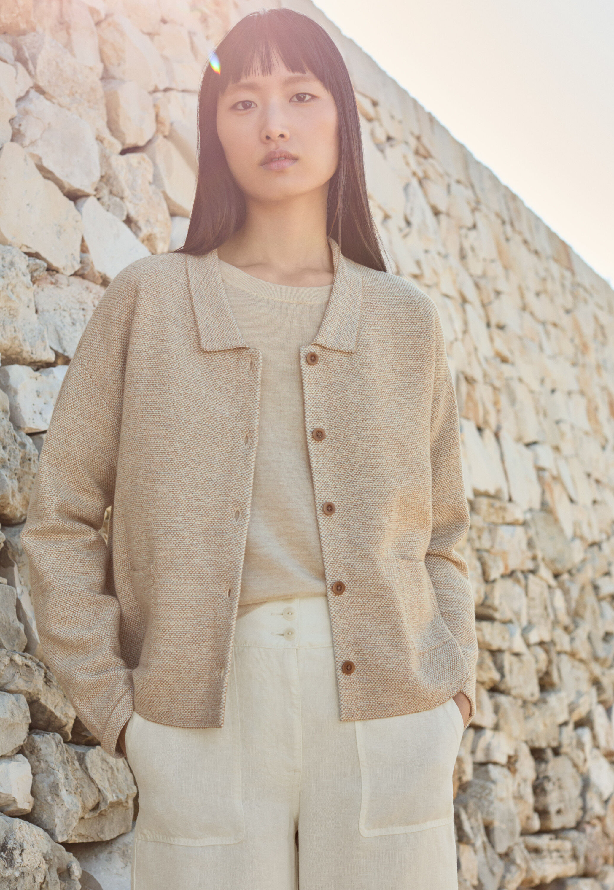 Collared cardigan