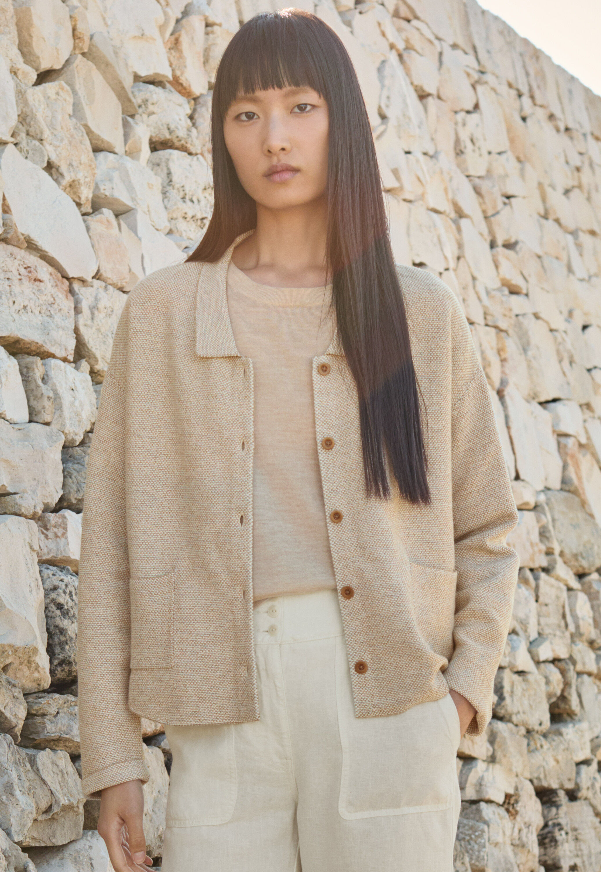 Collared cardigan
