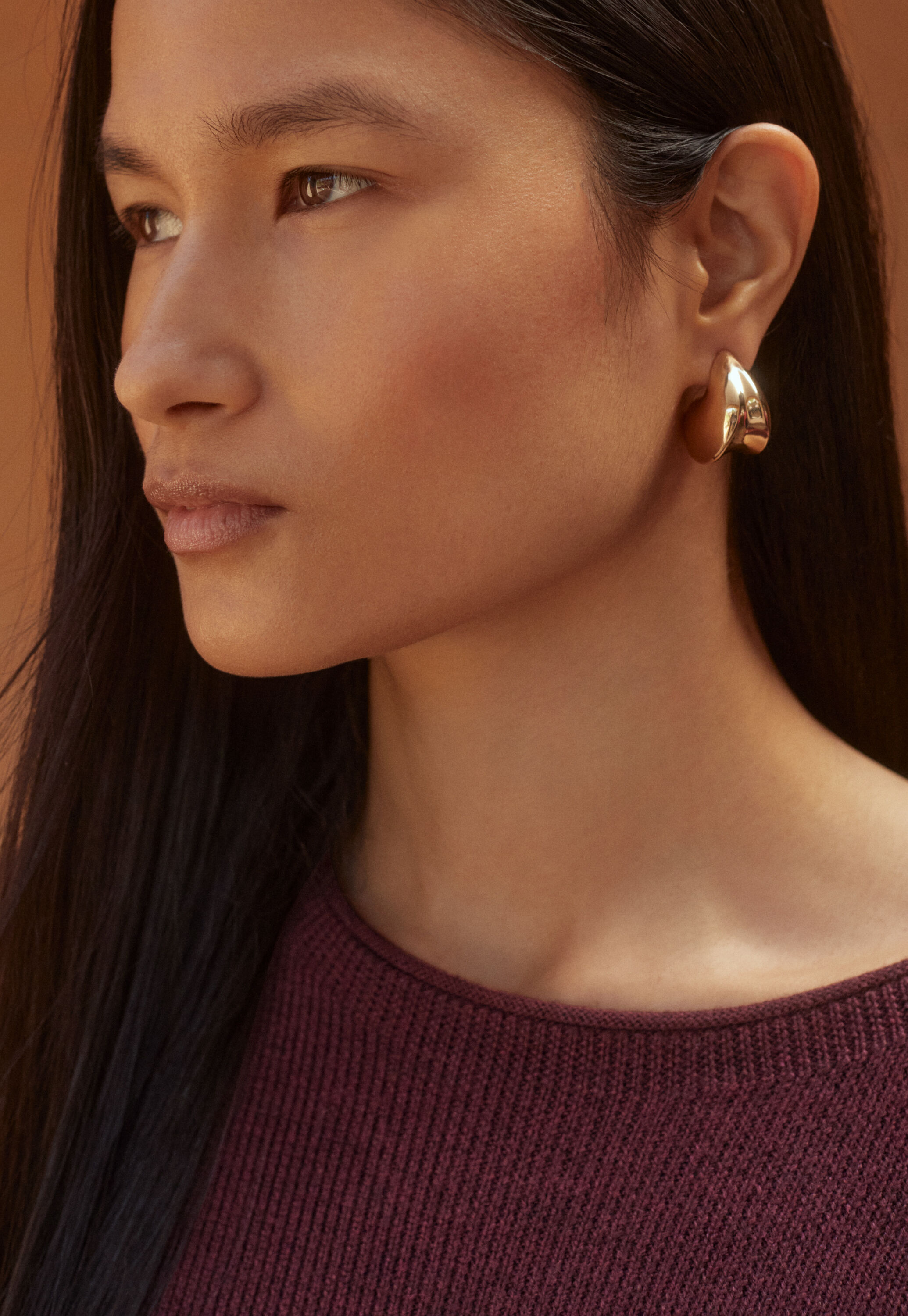 Chunky hoop earrings