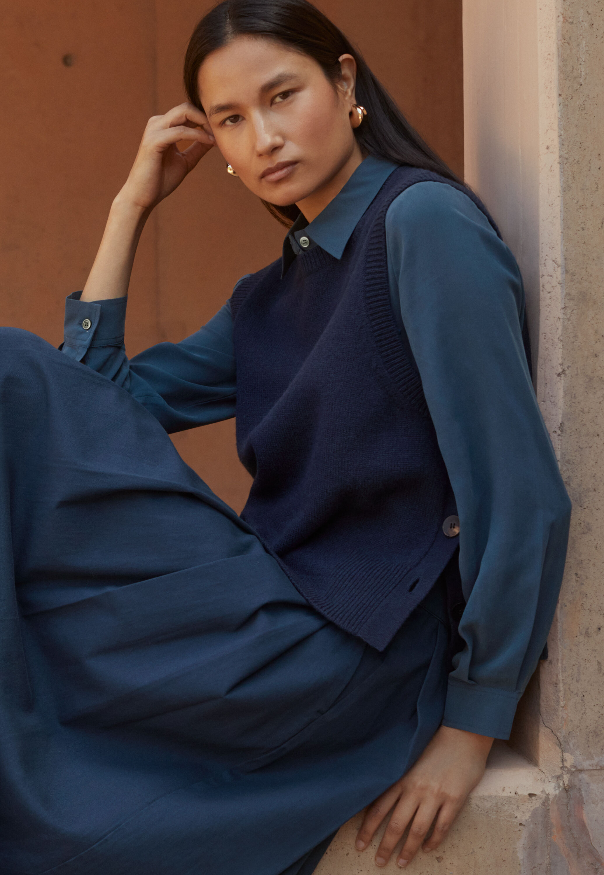 Patch pocket blouse