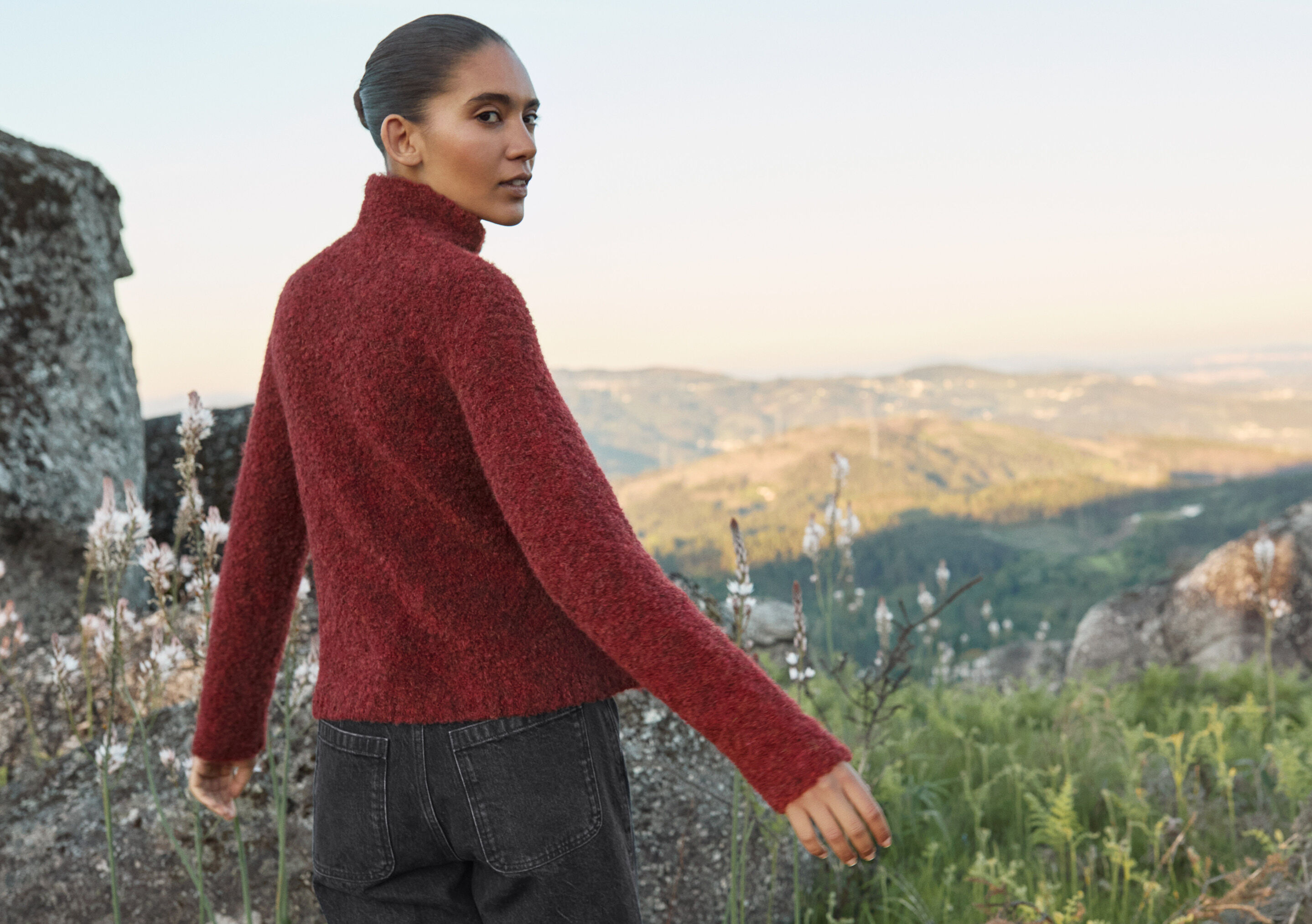 Funnel-neck sweater