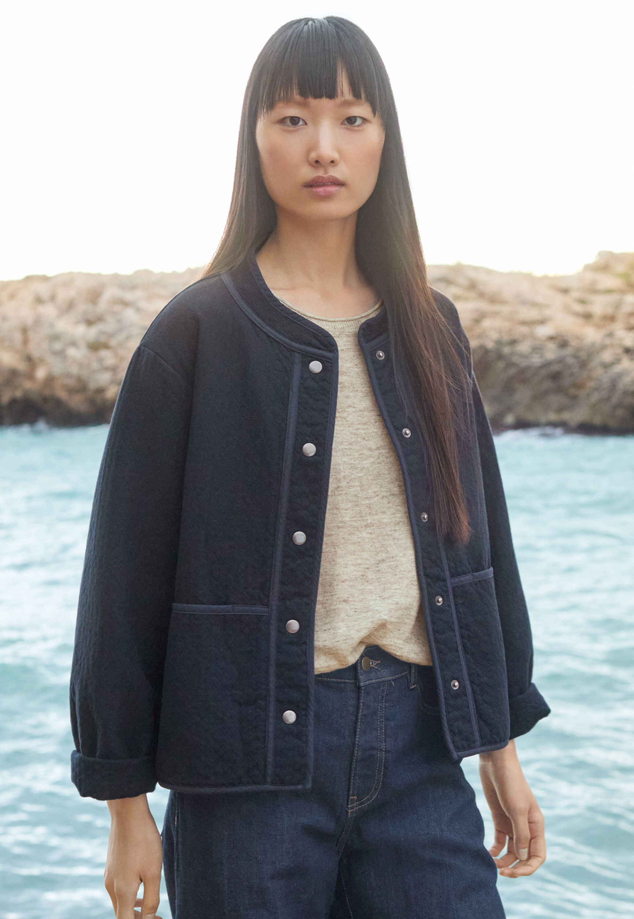 Edge-to-edge cardigan