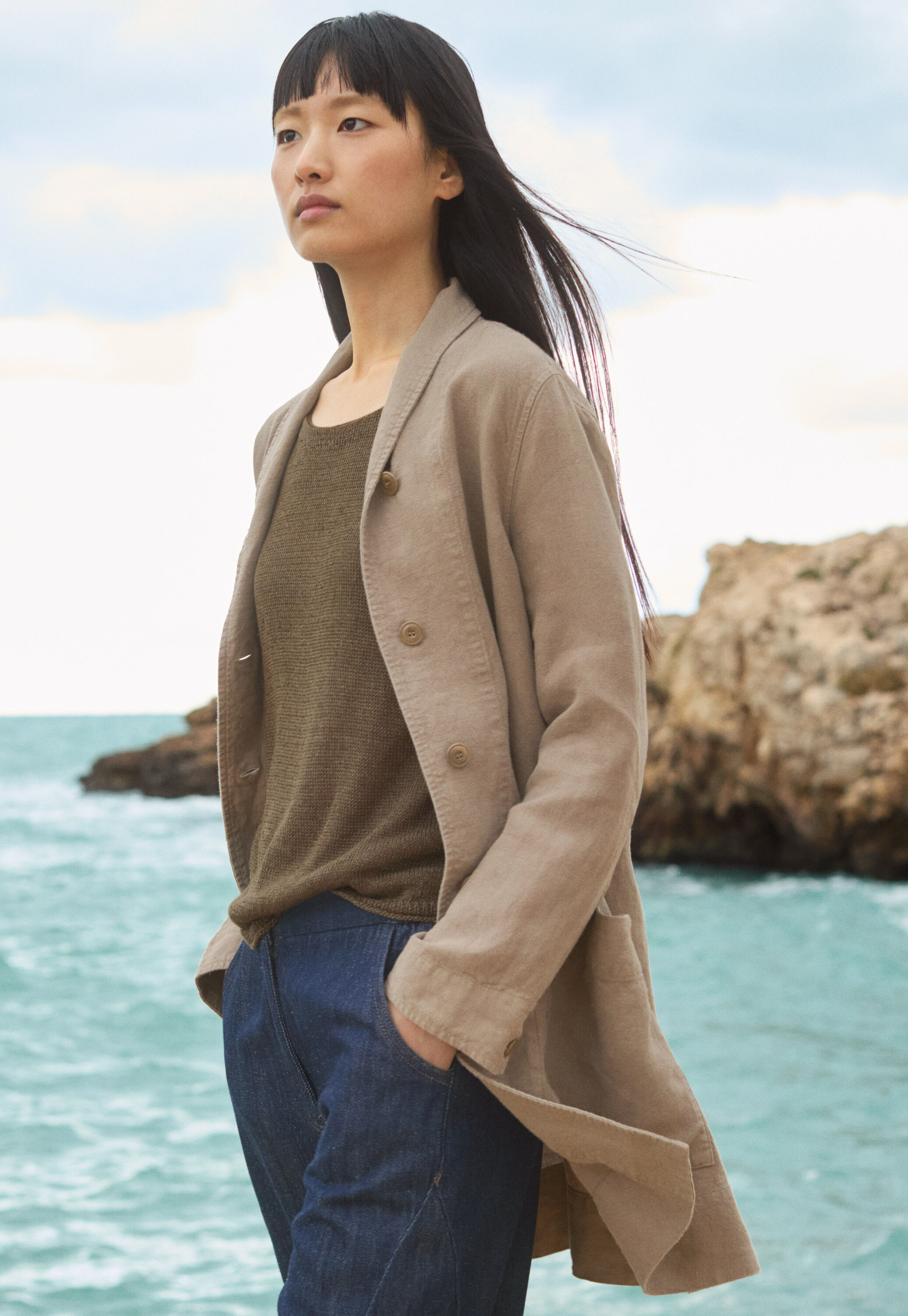 Edge-to-edge cardigan