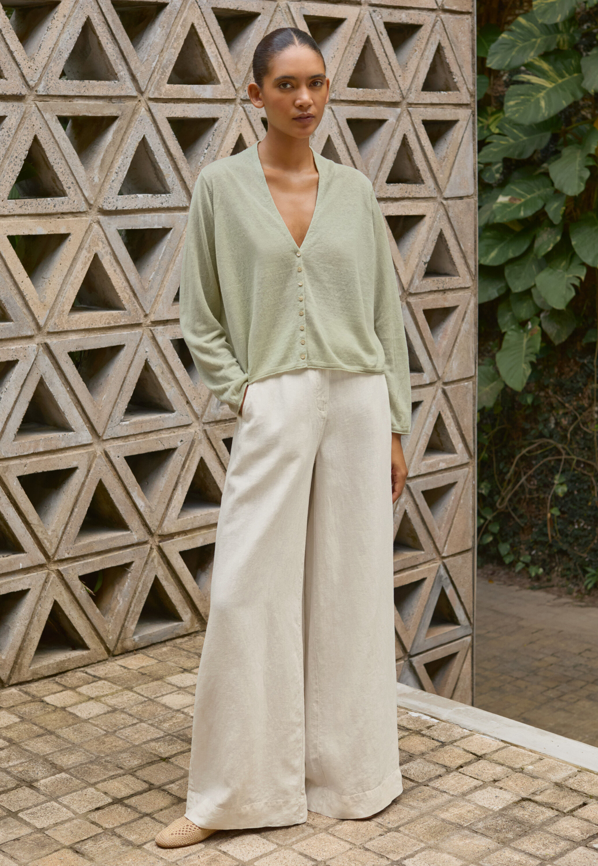 Pleat-front trousers