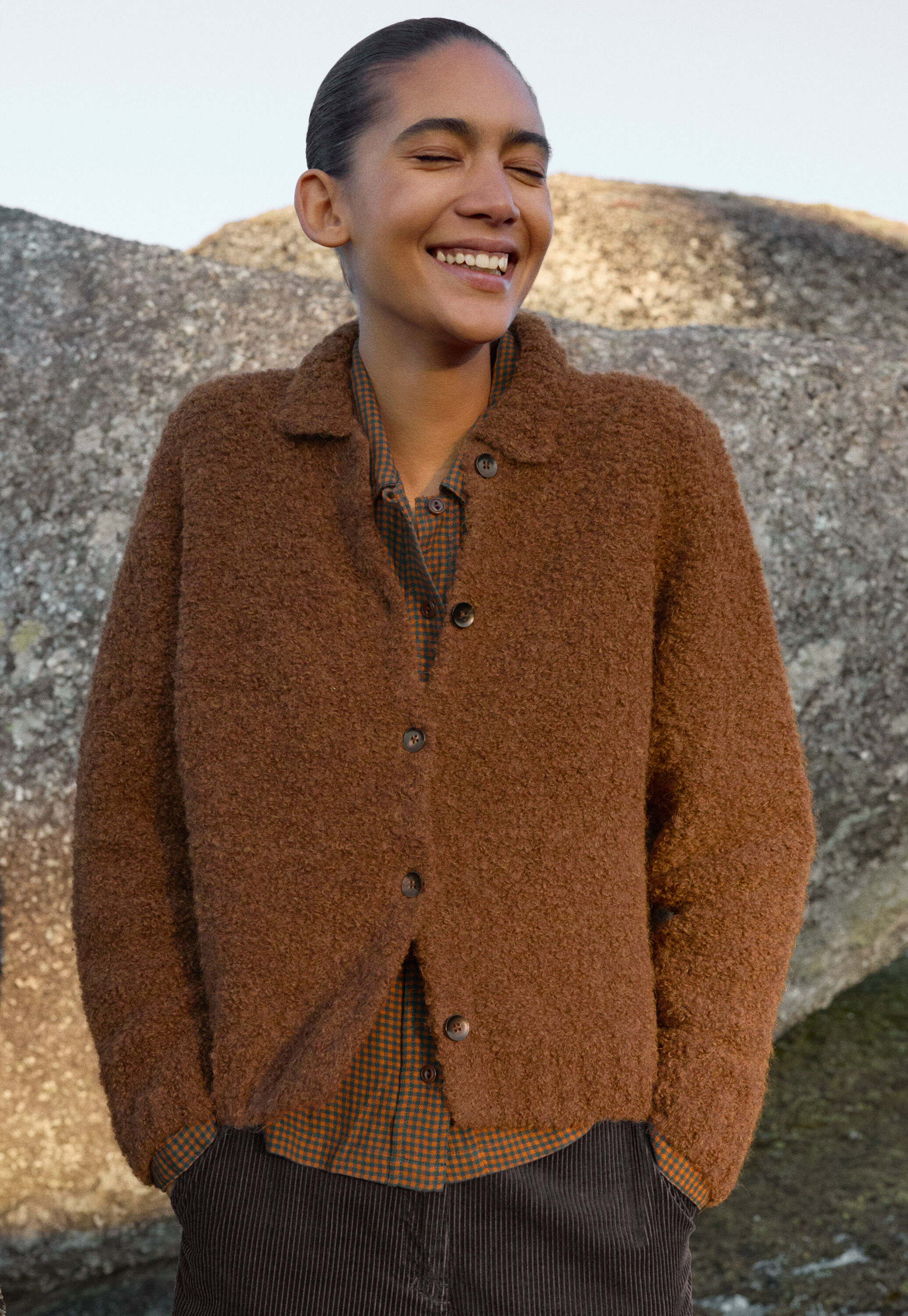 Collared cardigan