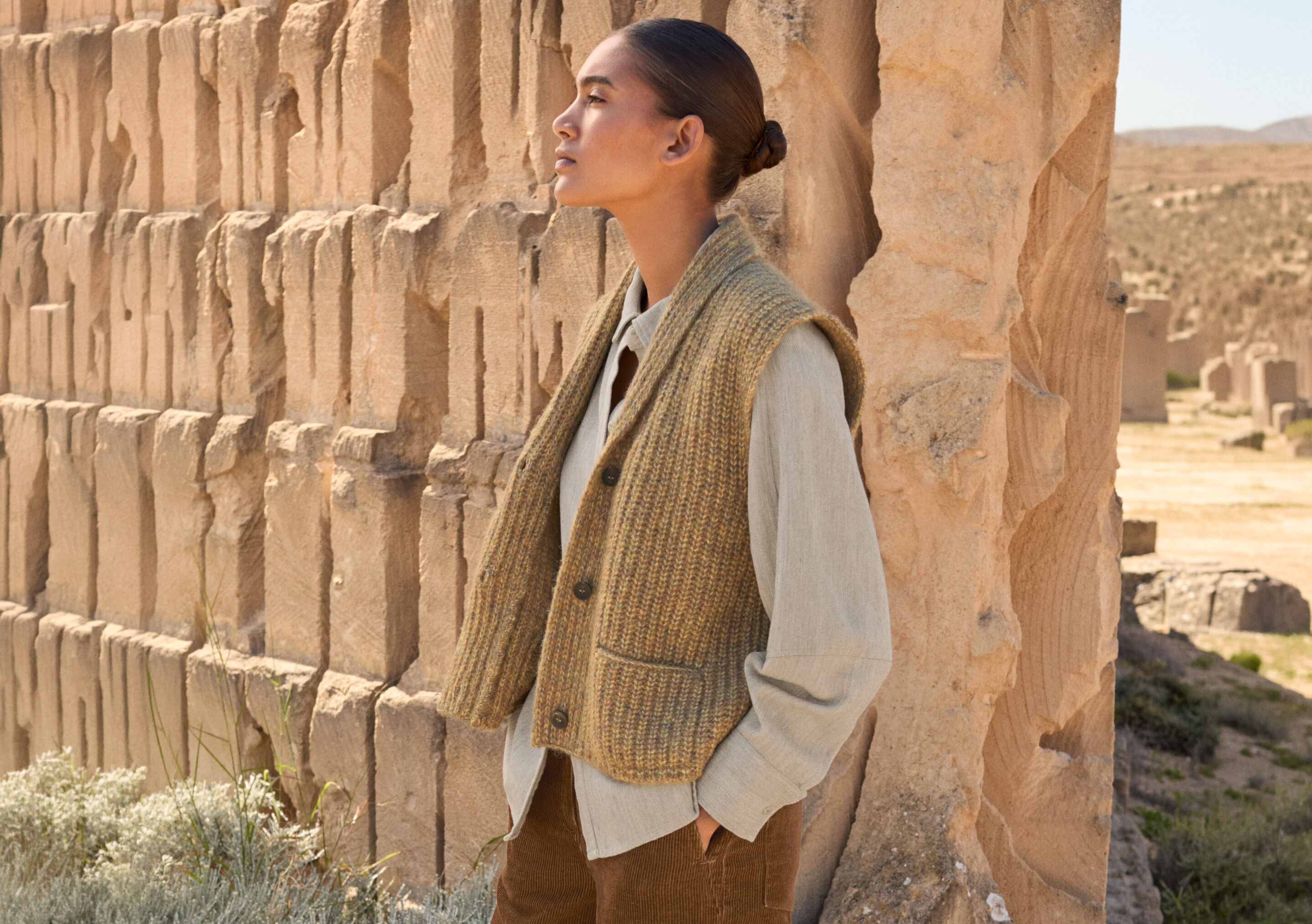 Shawl-collar cardigan