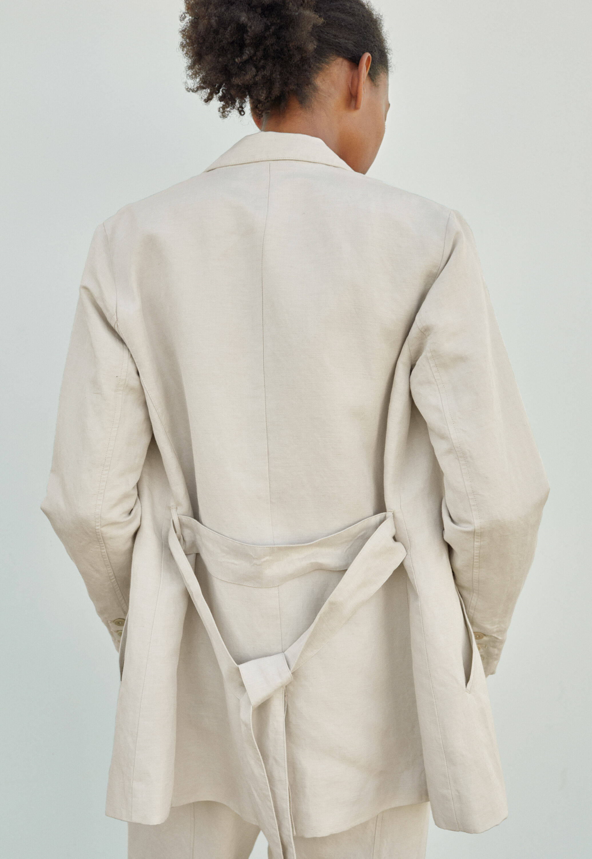 Belted jacket, Pearl, large