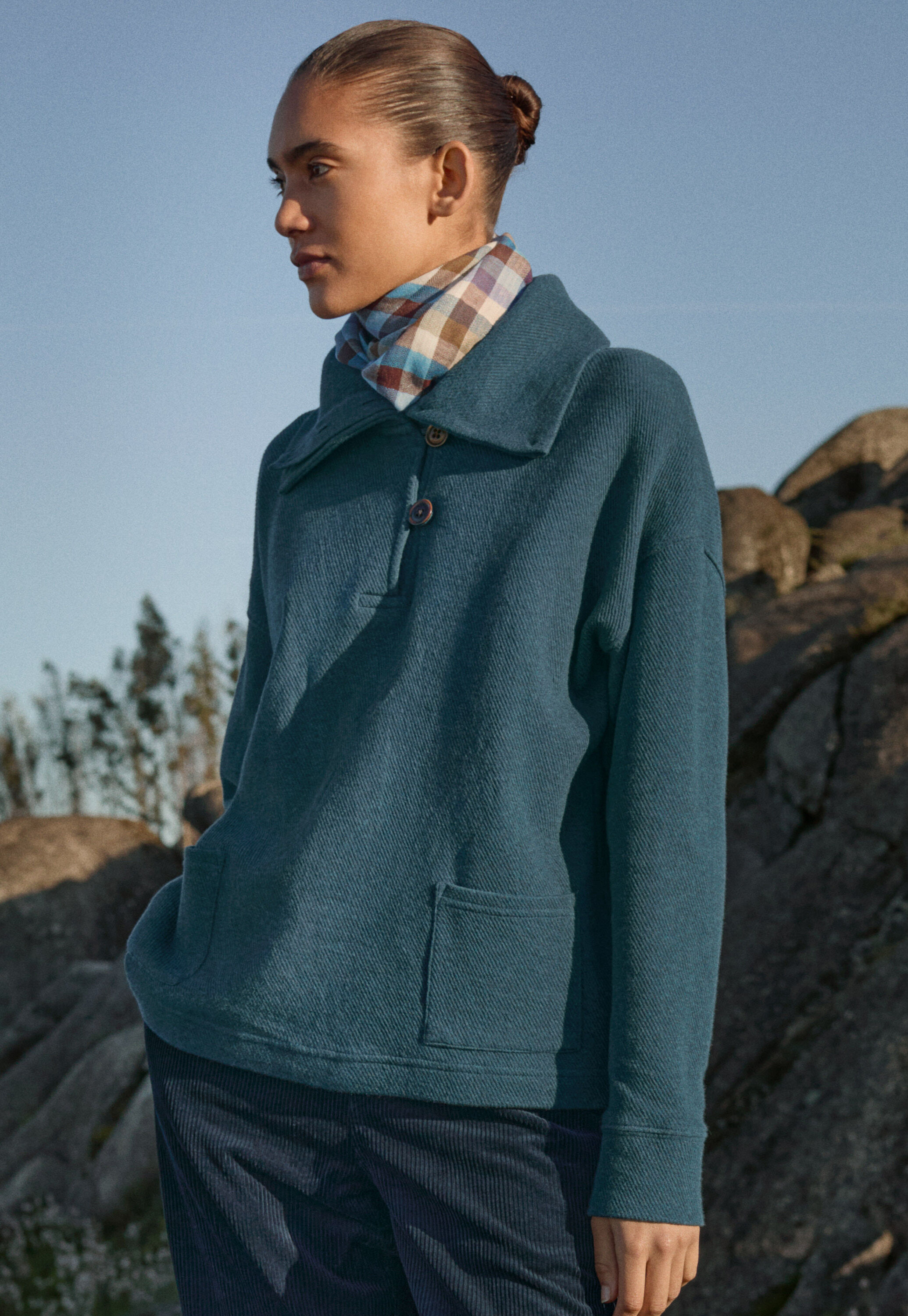 Funnel-neck tunic