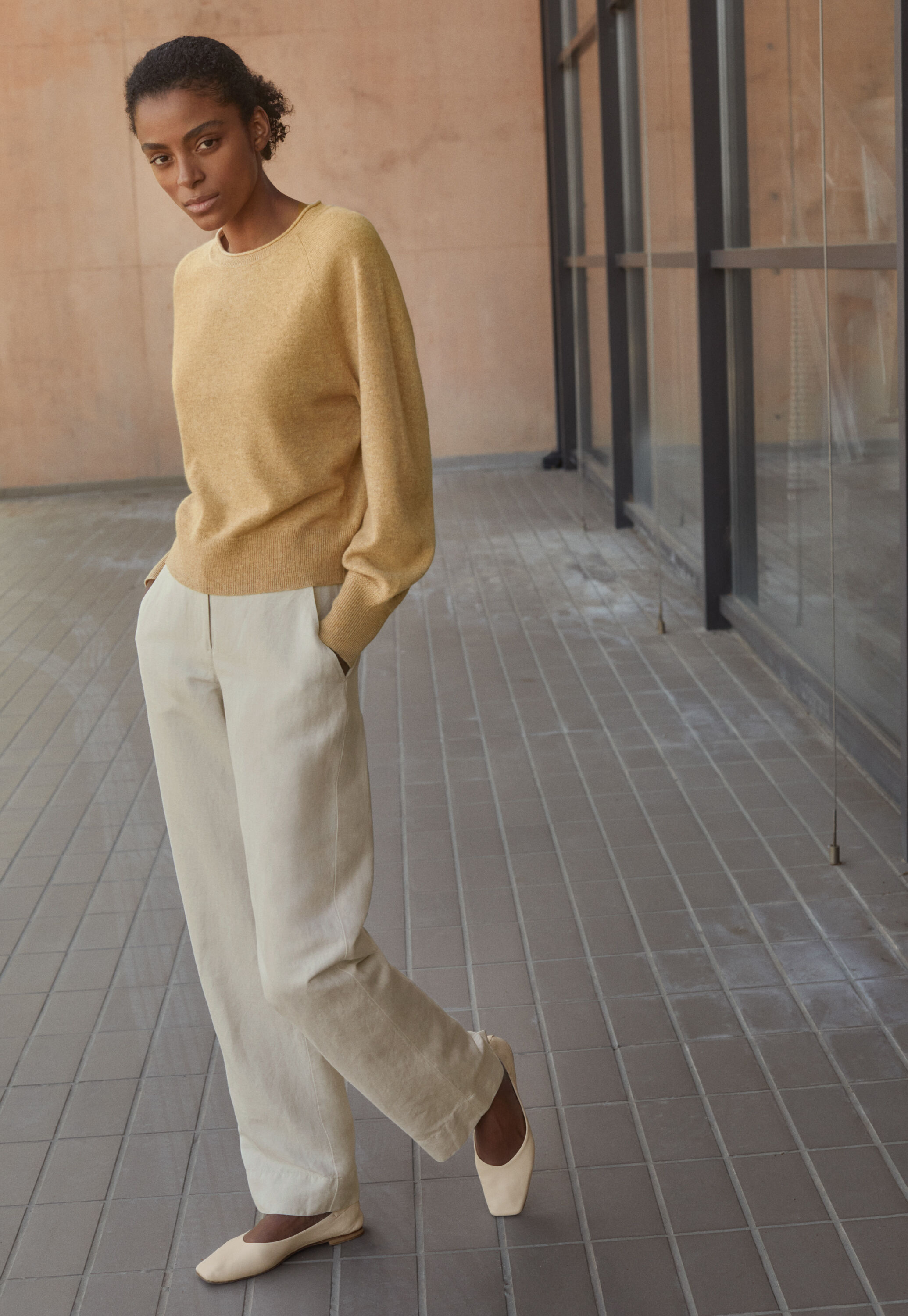 Raglan-sleeve sweater