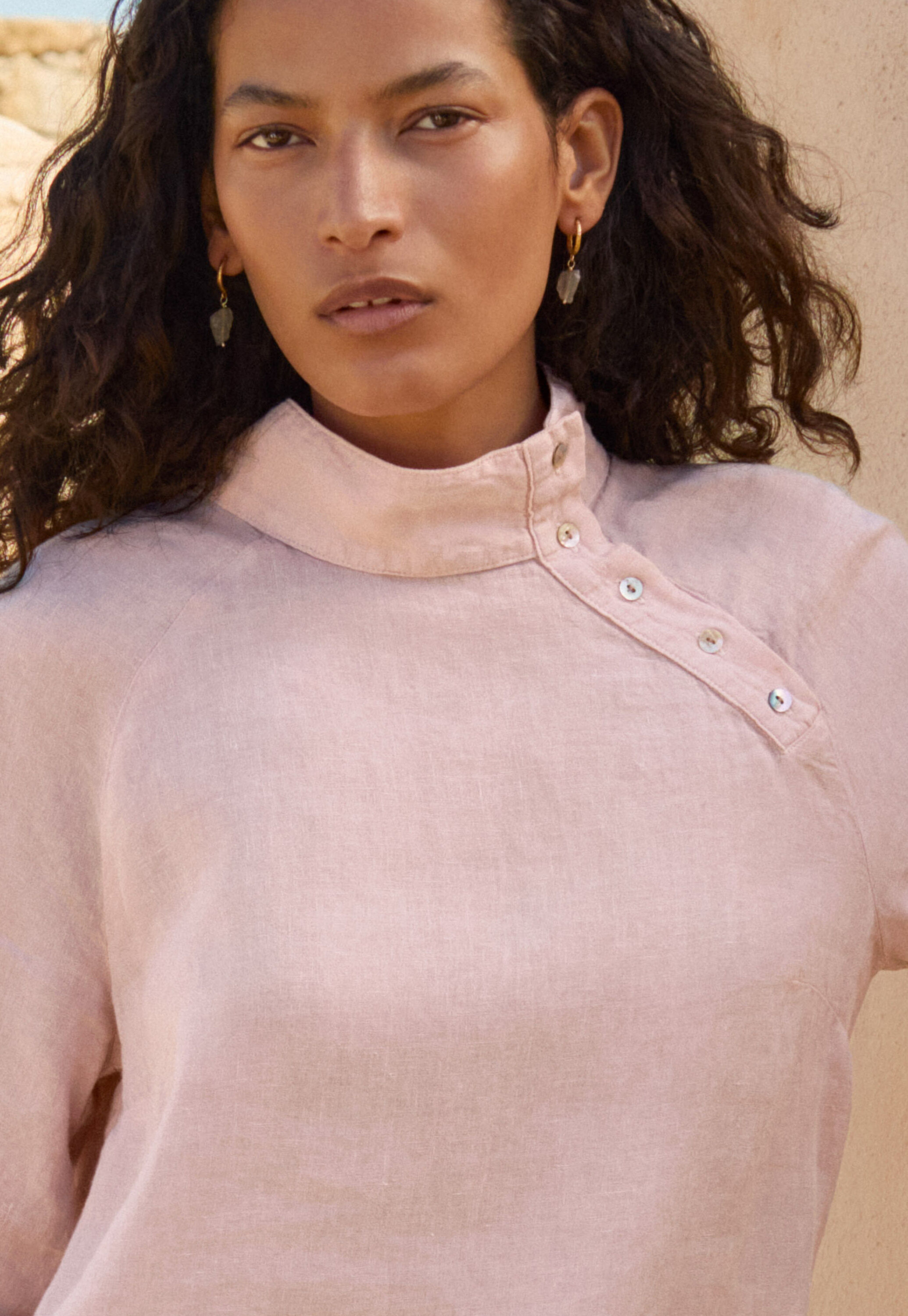 Funnel neck blouse
