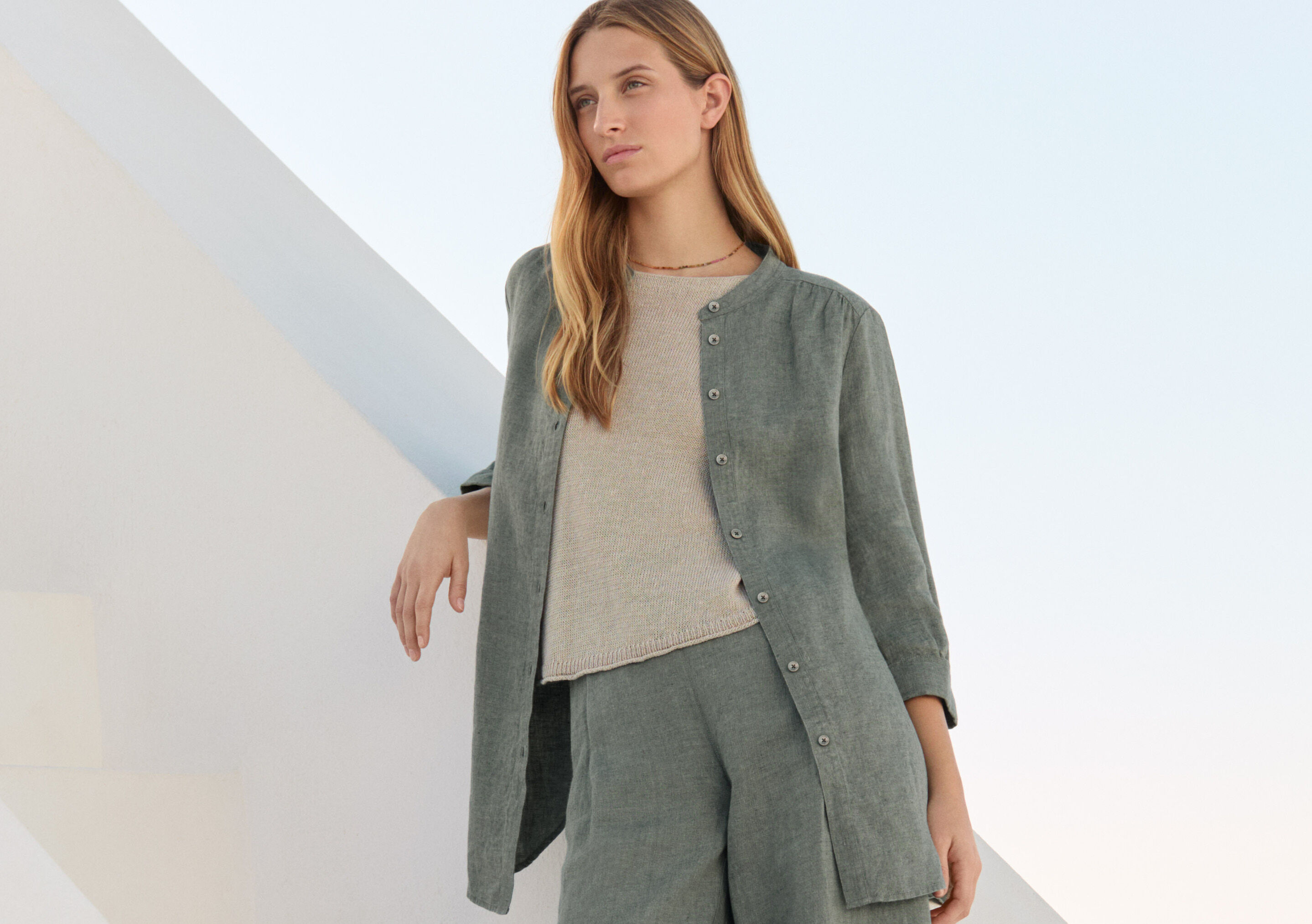 Garment-dyed overshirt