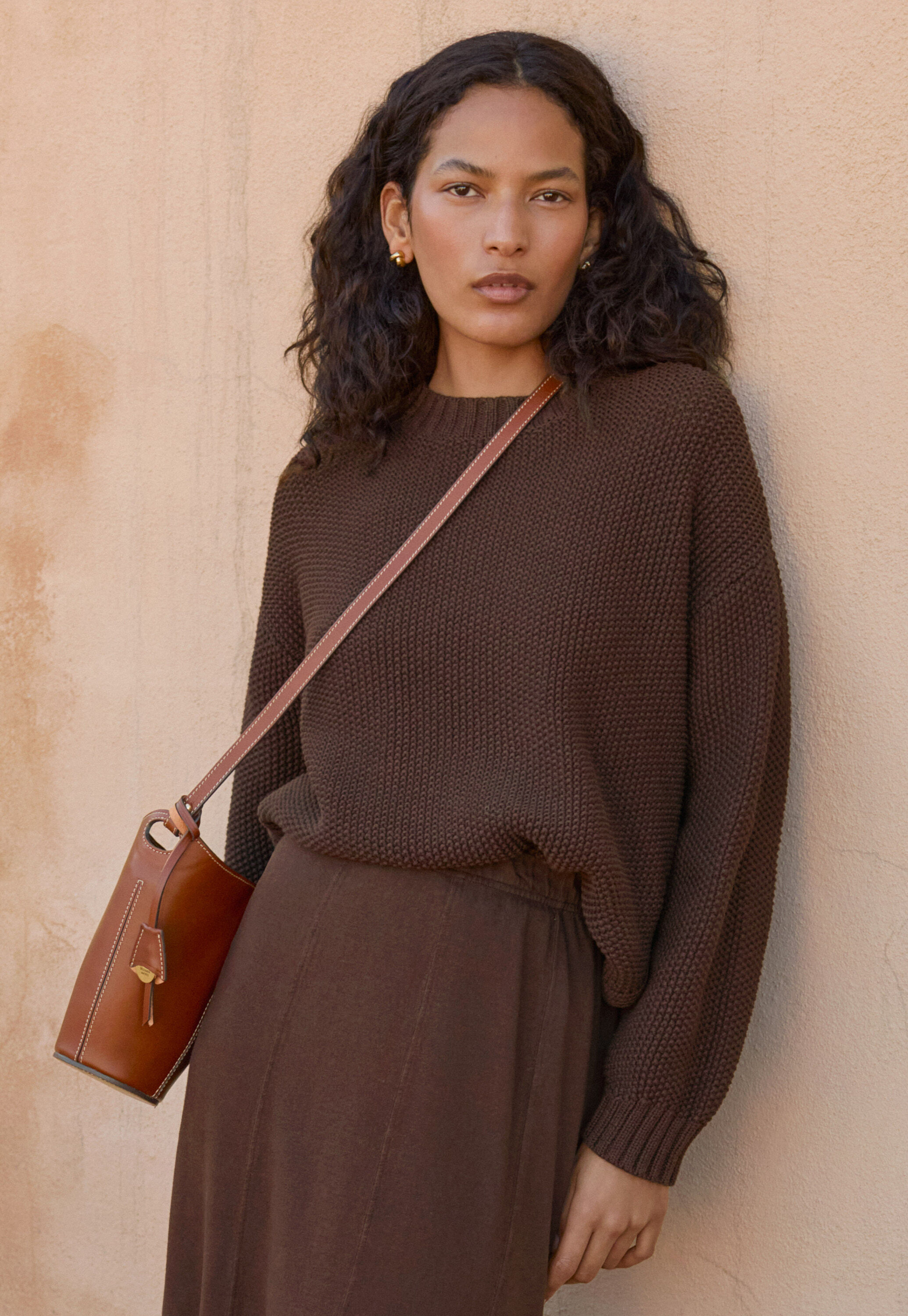 Moss-stitch sweater