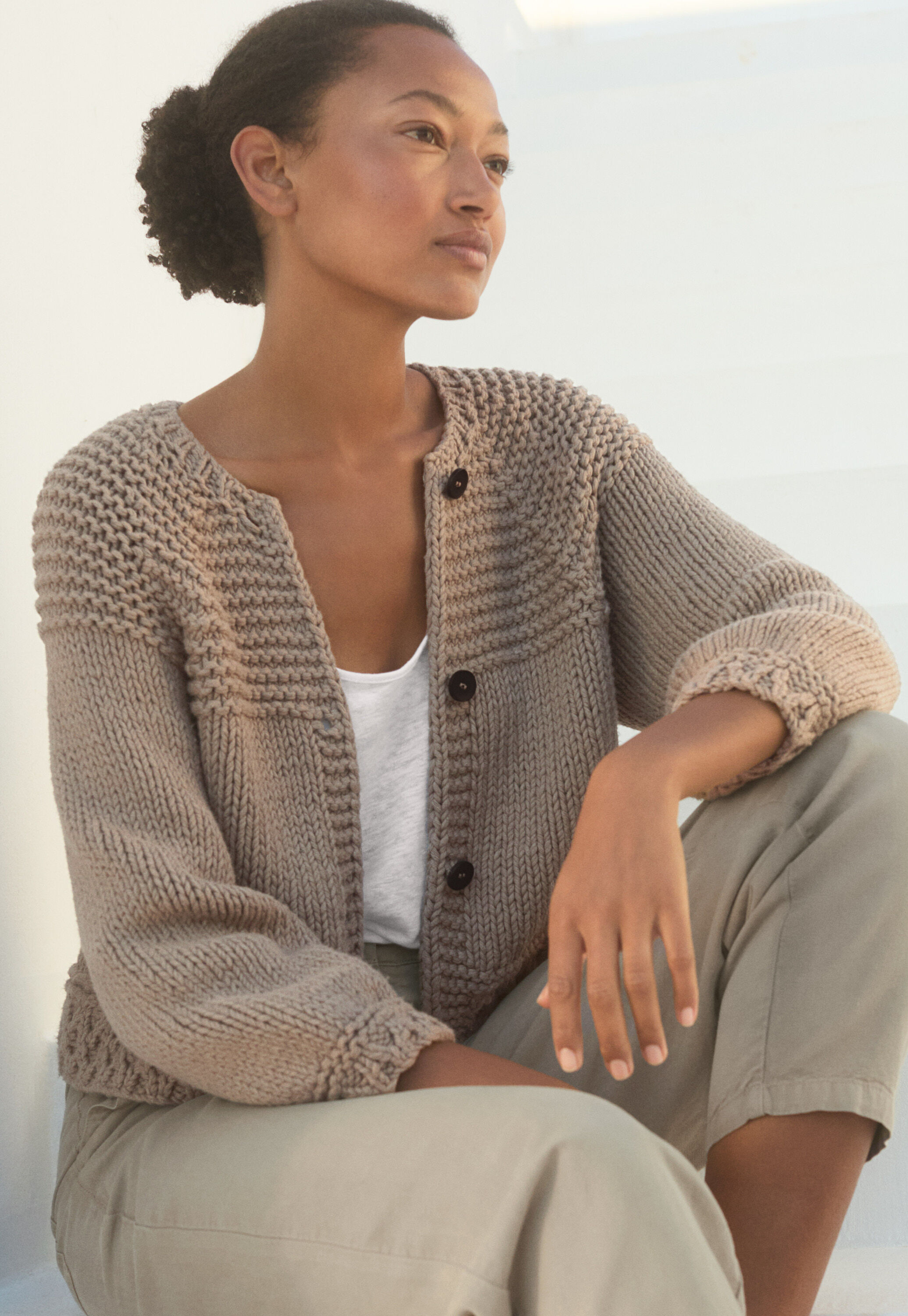 Hand-knitted cardigan
