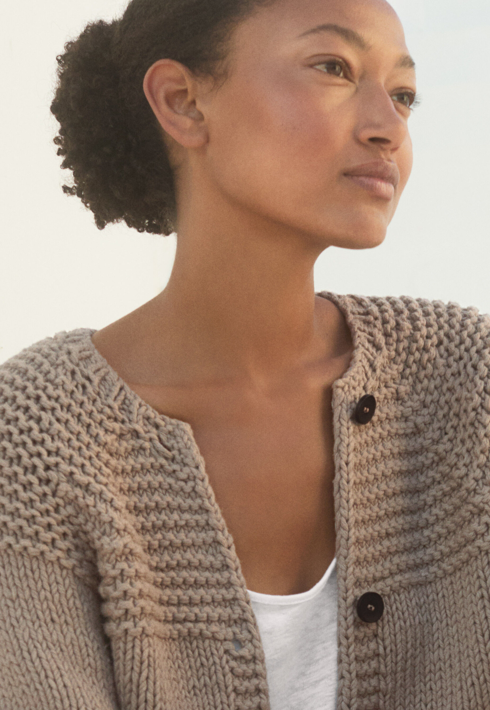 Hand-knitted cardigan