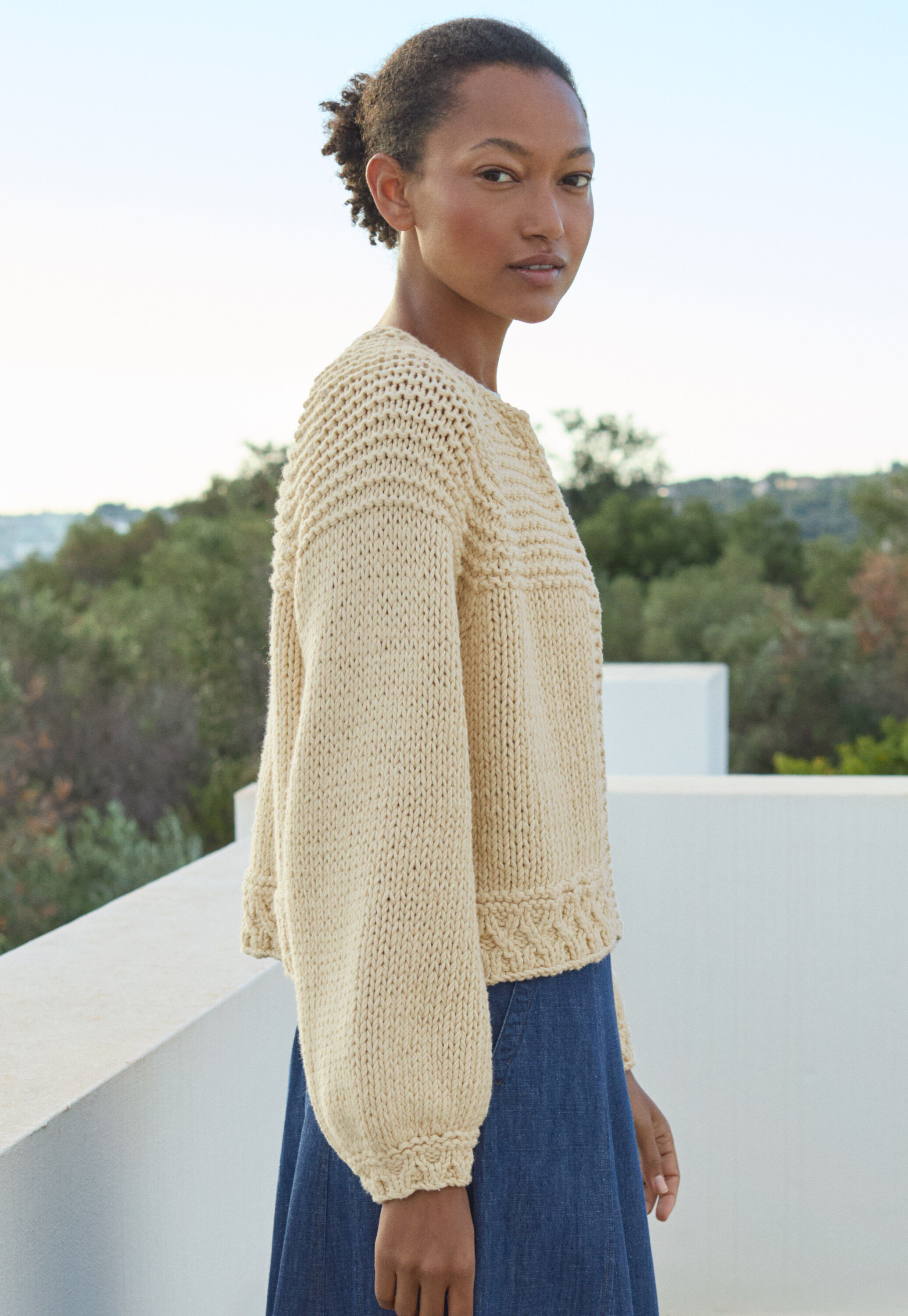 Hand-knitted cardigan