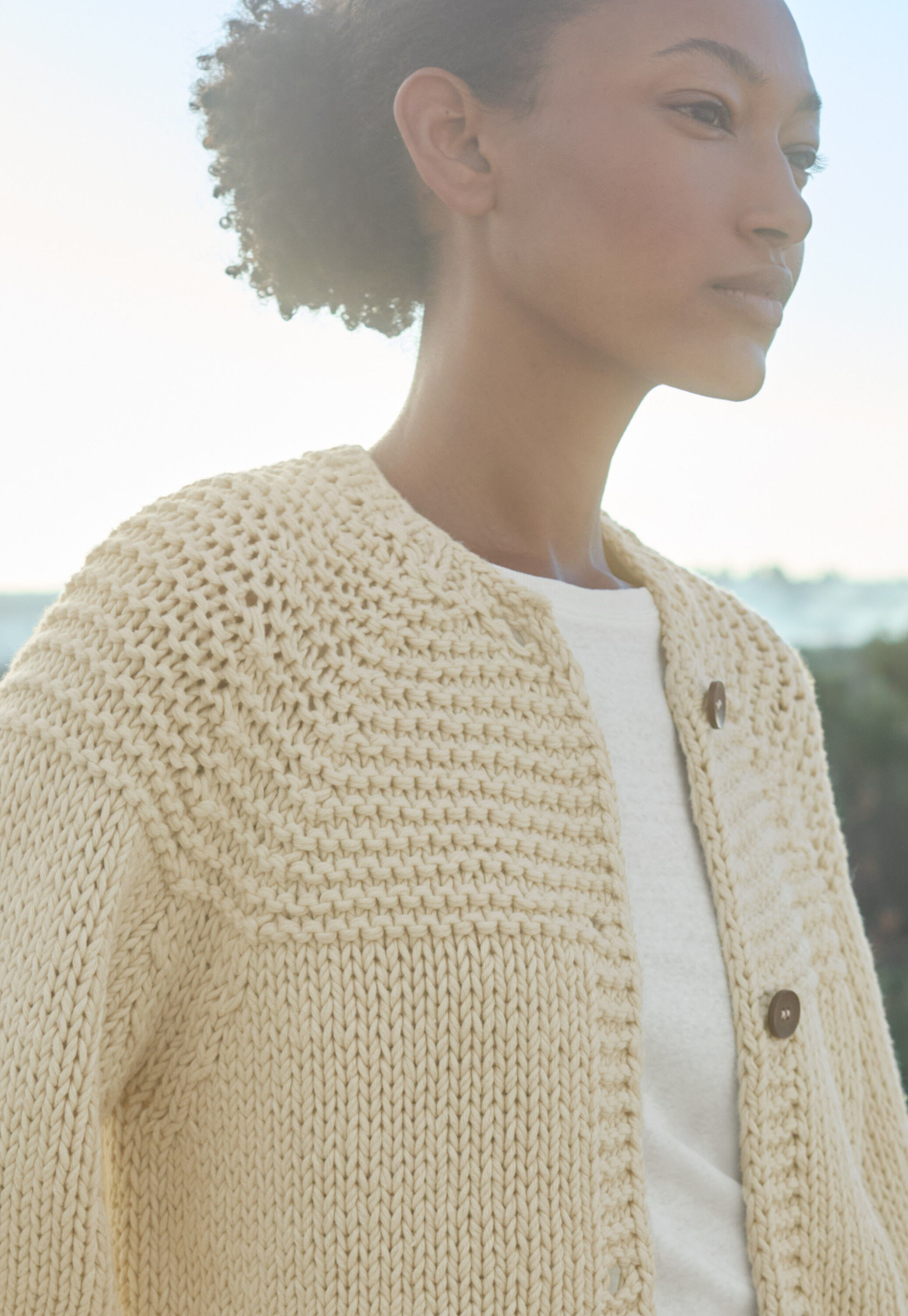 Hand-knitted cardigan
