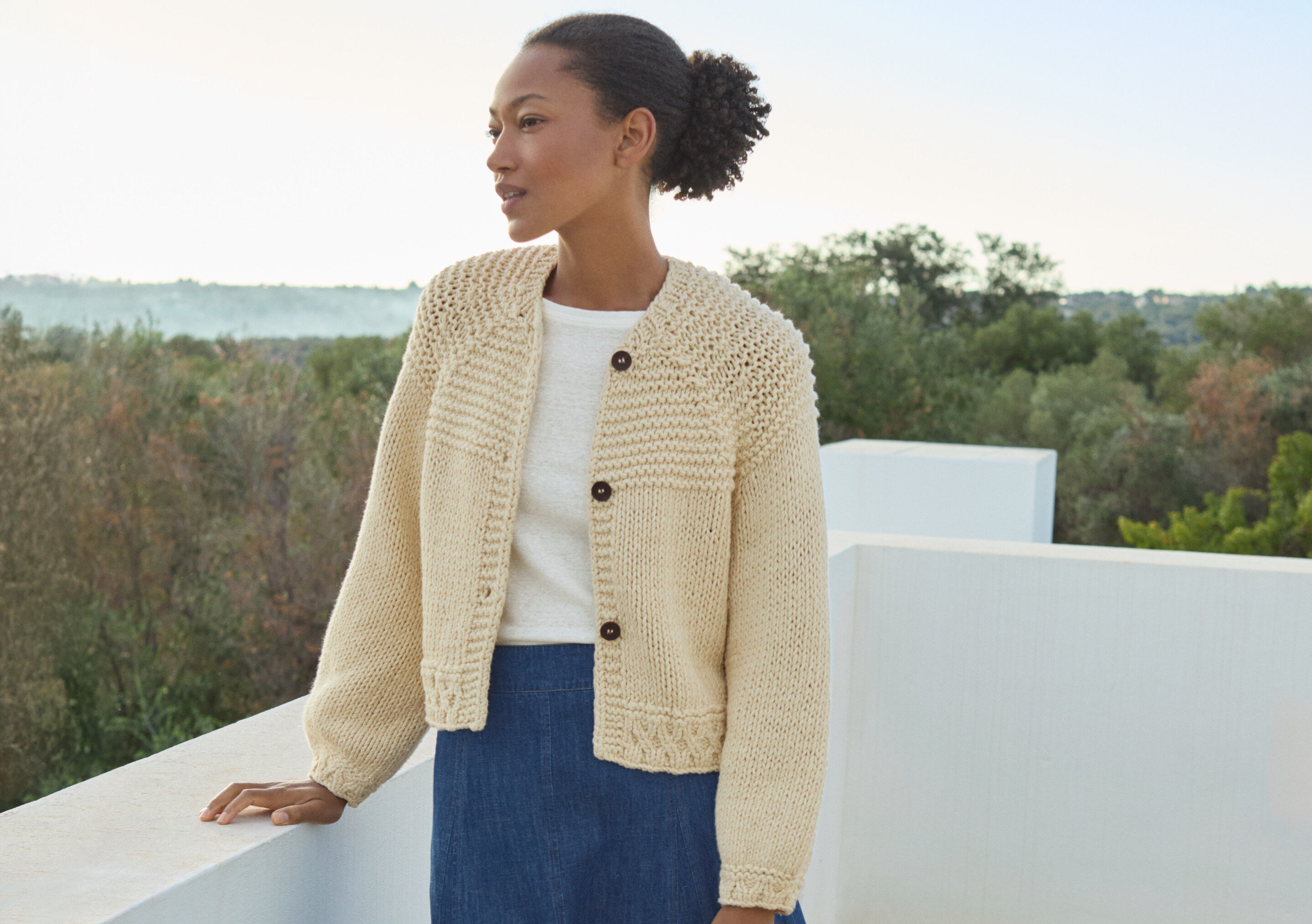 Hand-knitted cardigan