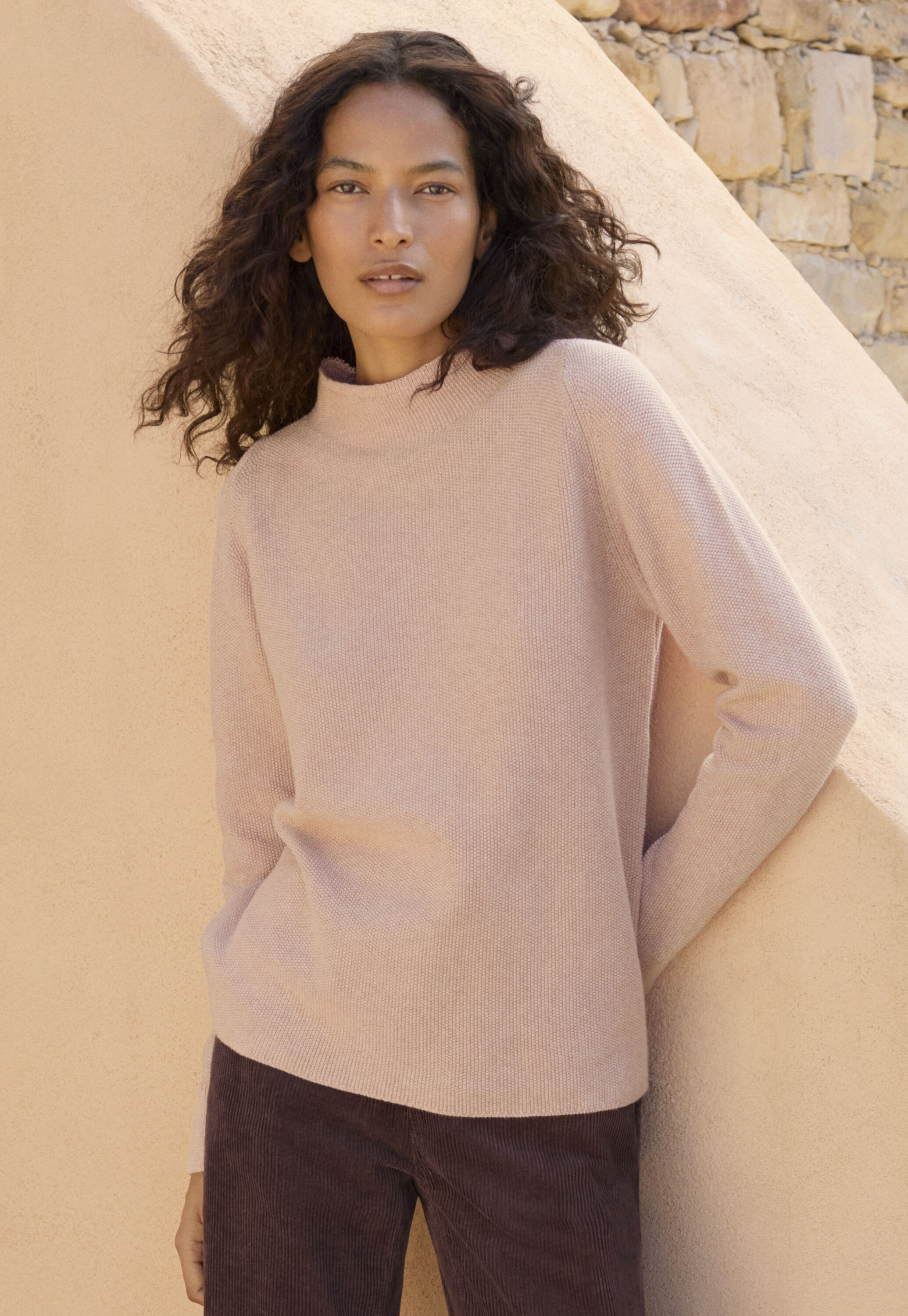 Funnel-neck sweater