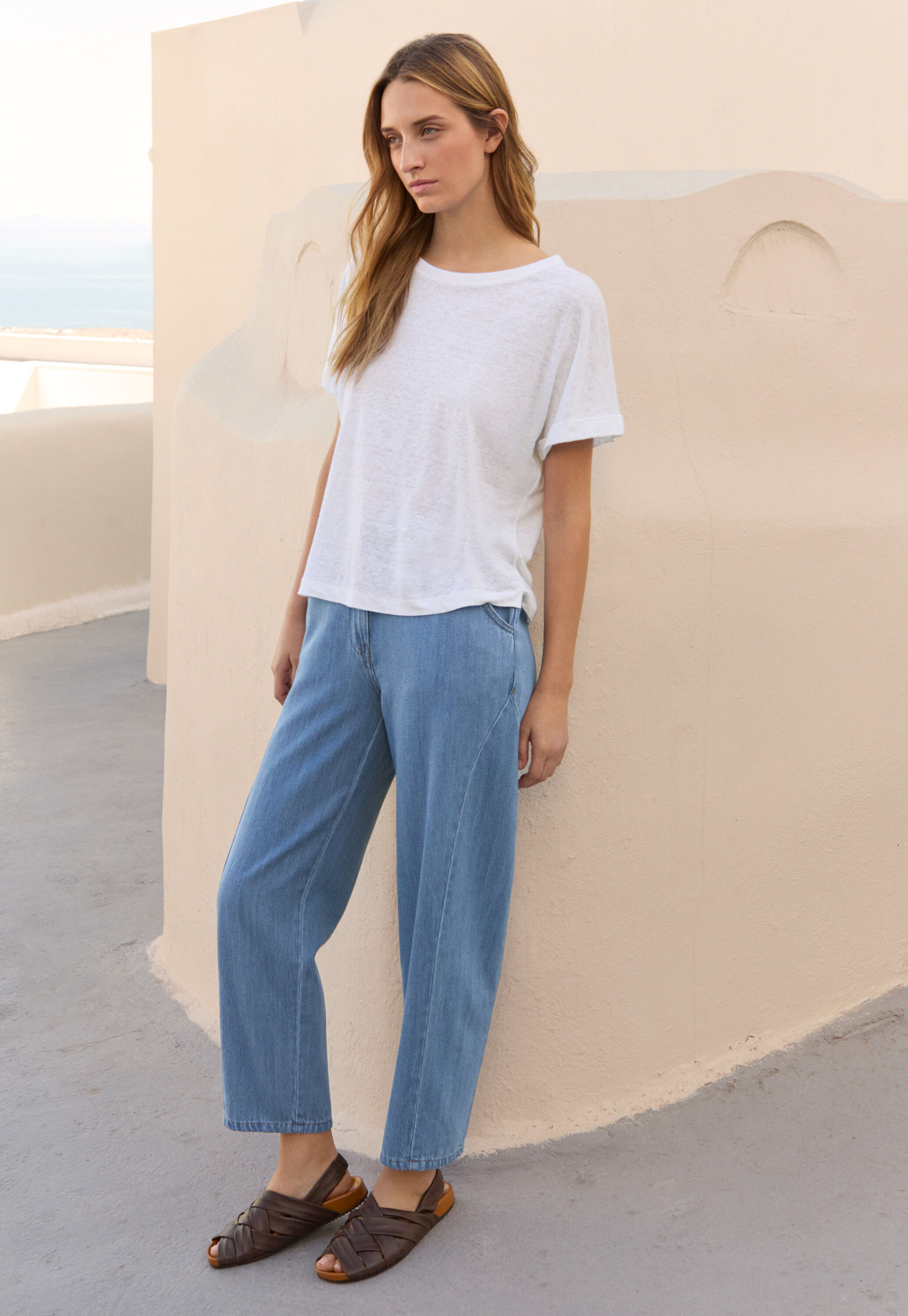 Indigo-dyed jeans