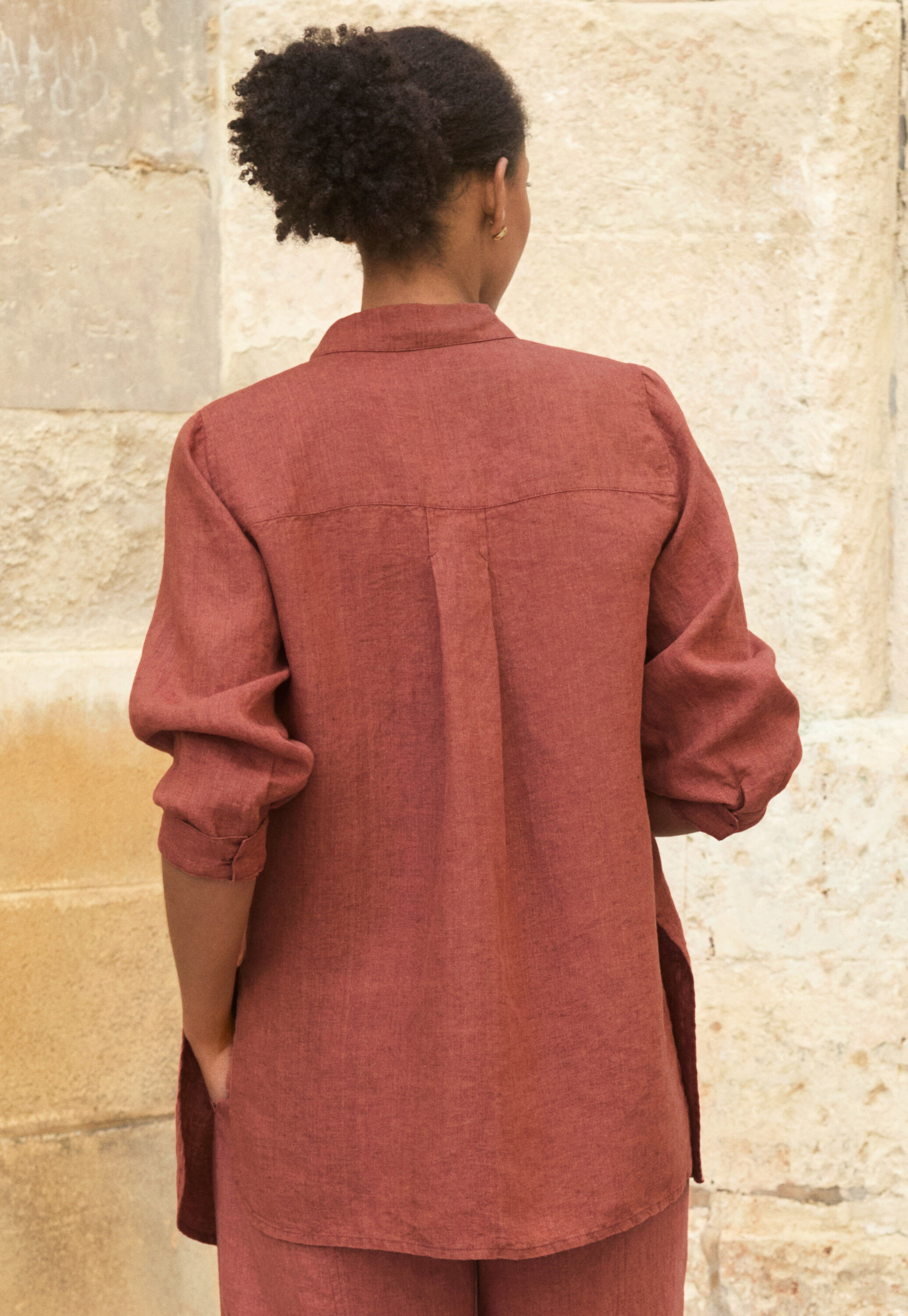 Garment-dyed overshirt
