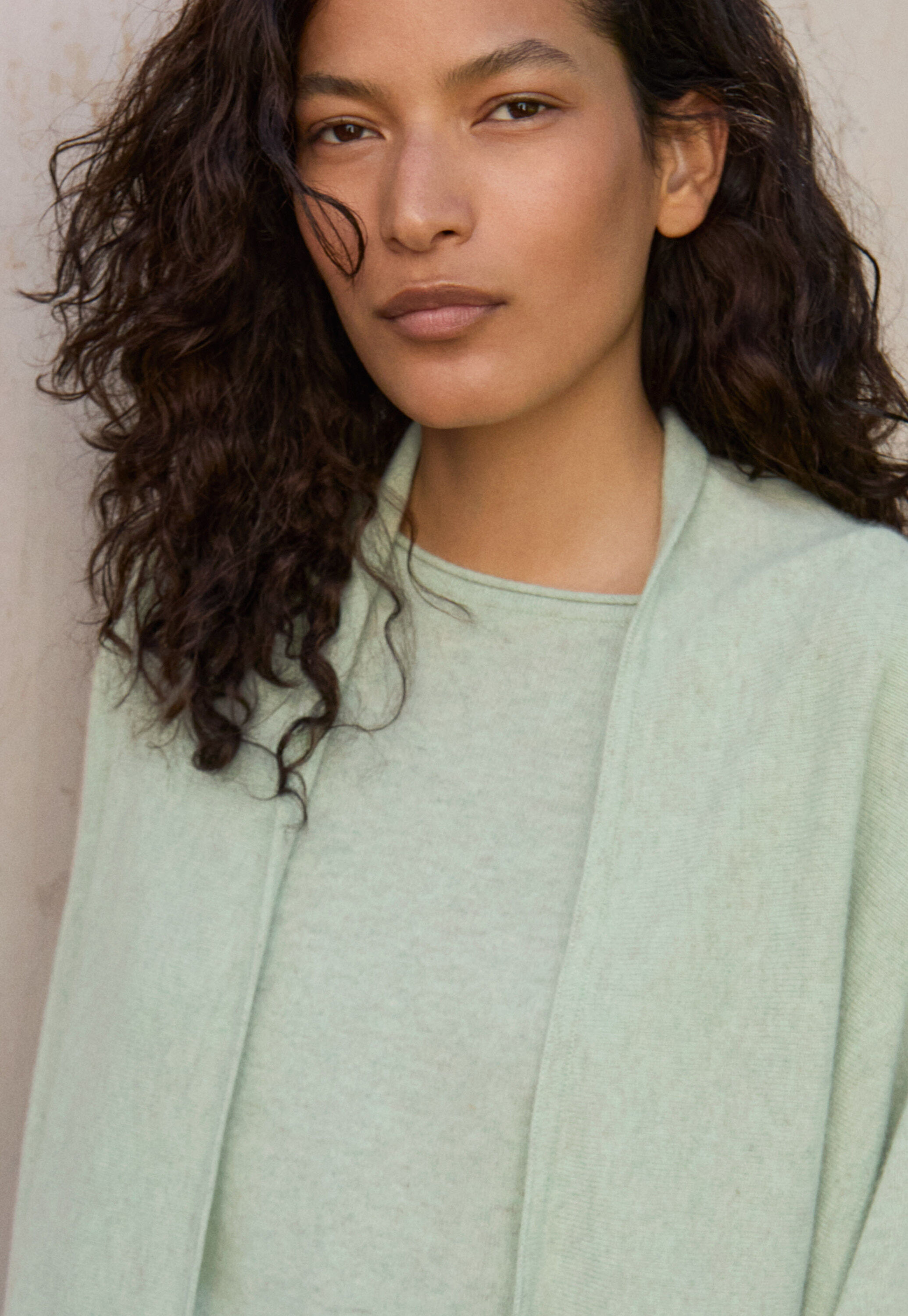 Dolman shawl-collar cardigan