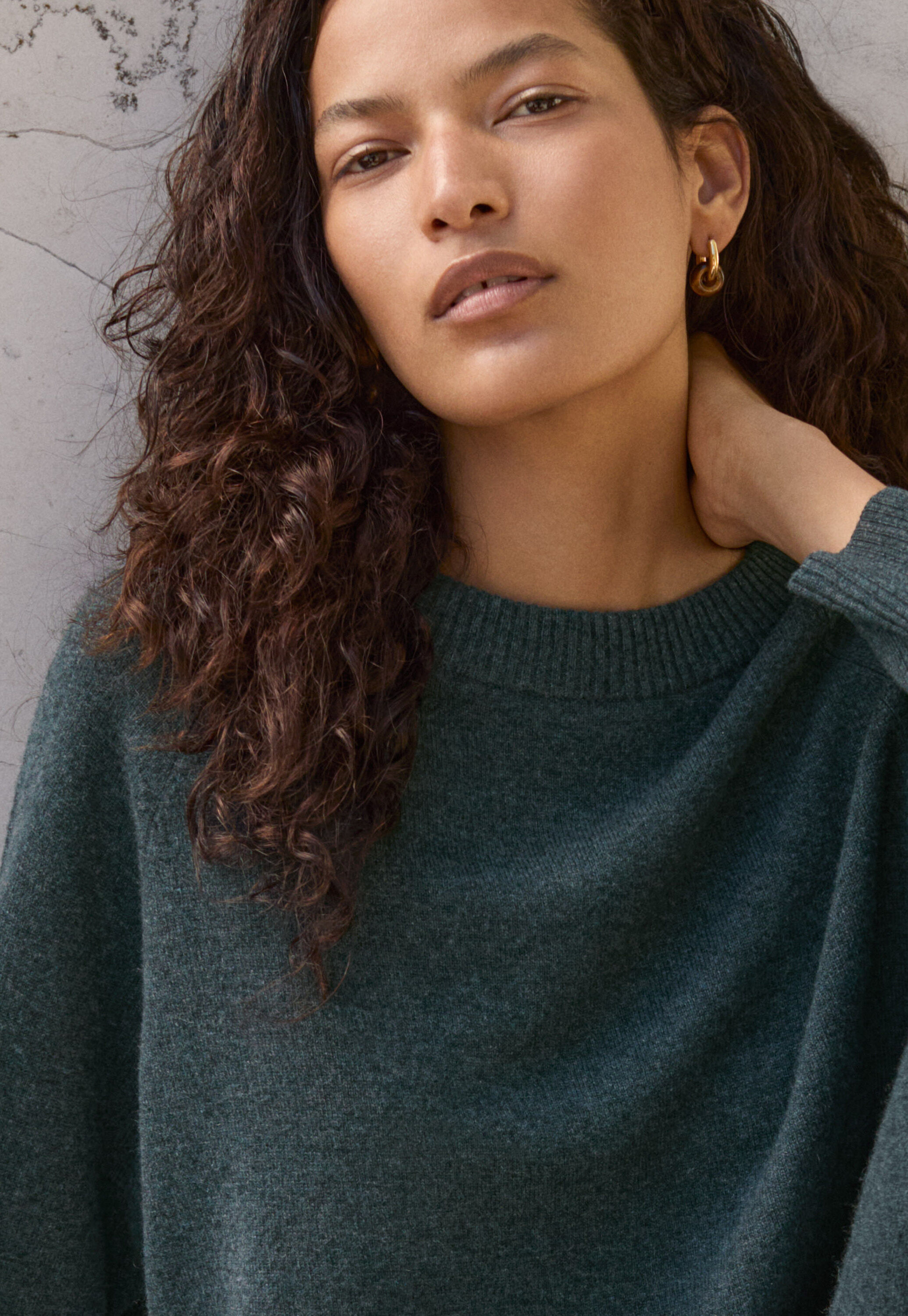 Funnel-neck sweater