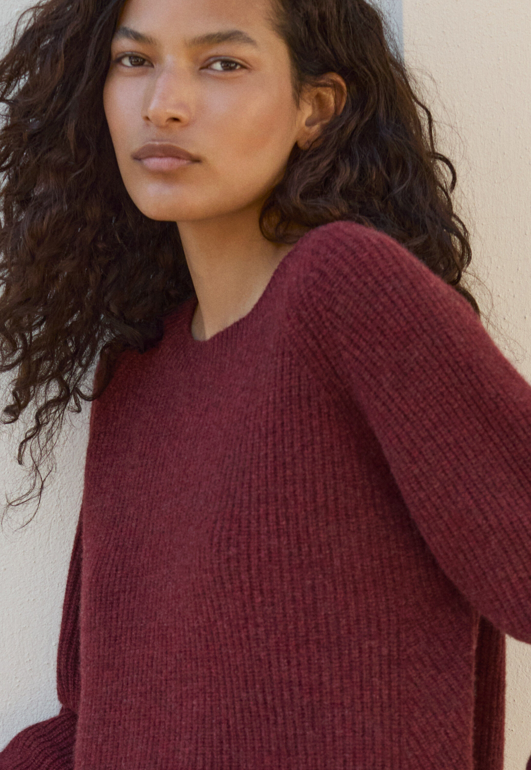 Ribbed crew-neck sweater