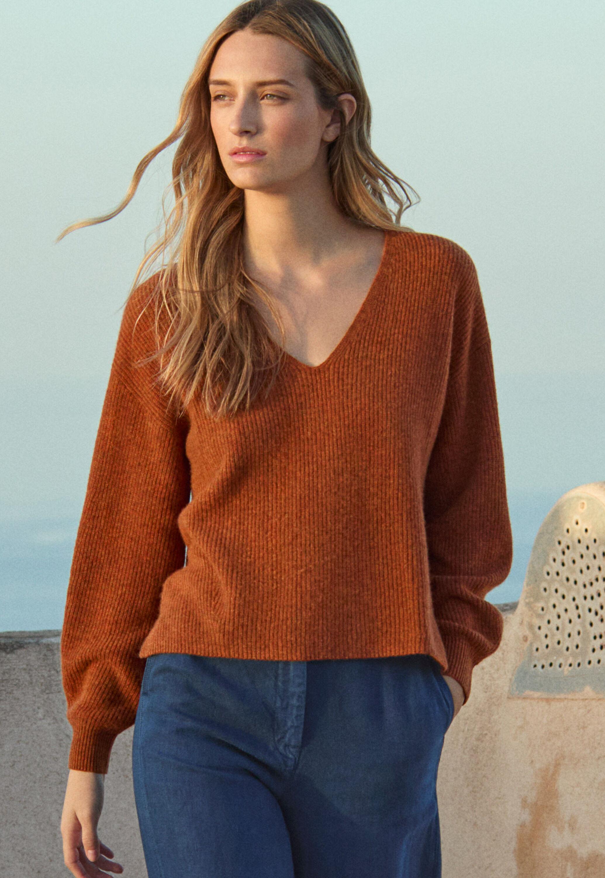 Cable sweater